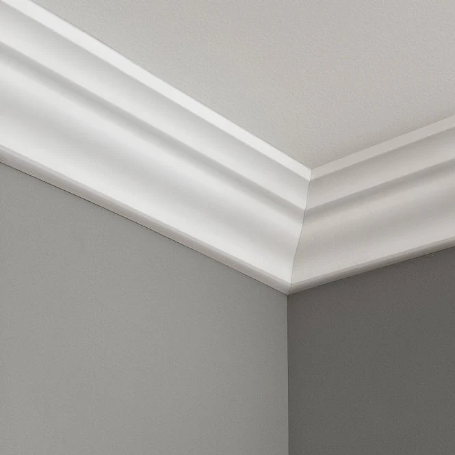 2.4m White Painted Decorative Coving 15mm x 114mm - Image 2