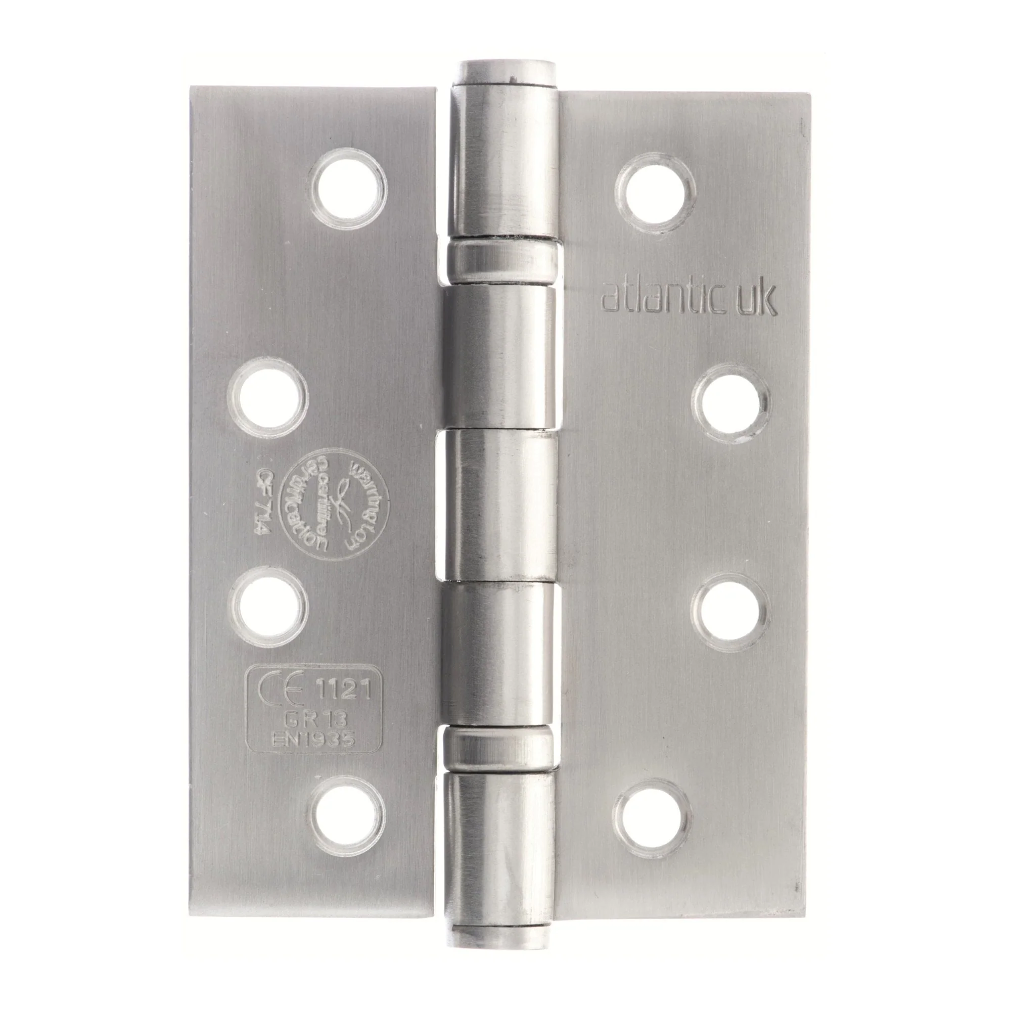 102mm (4) CE13 Fire Rated Ball Bearing Hinge Pair - Satin Stainless Steel