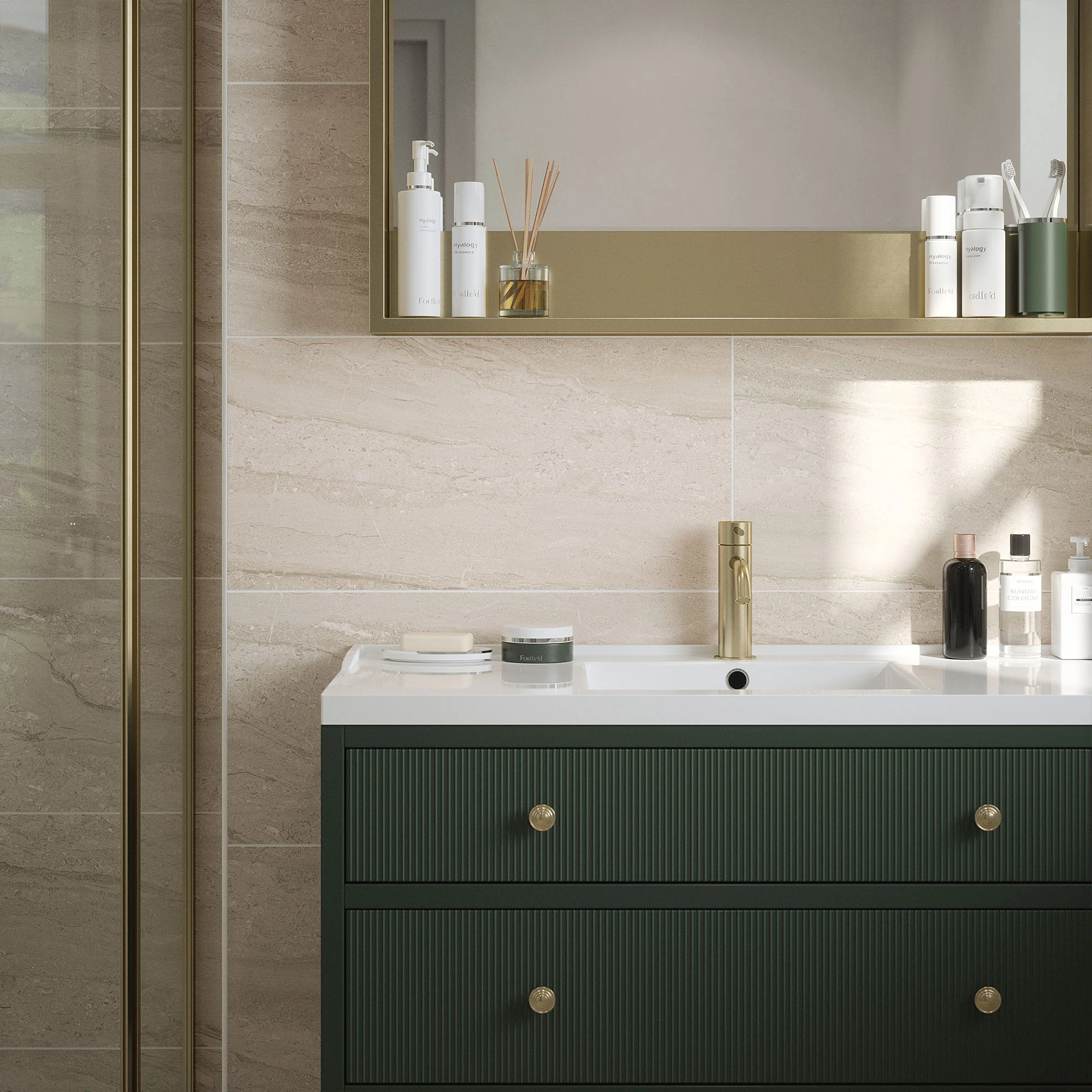 Beige - Arden 8.3mm Matt Tile Sample (P12881) - Image 2