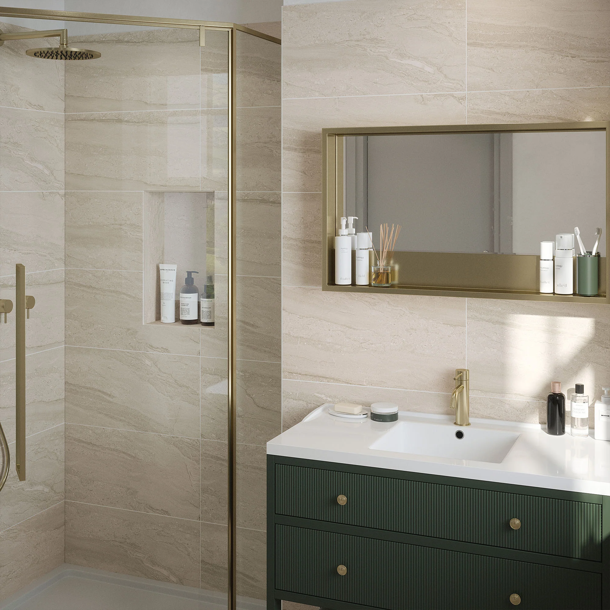Beige - Arden 8.3mm Matt Tile Sample (P12881) - Image 3