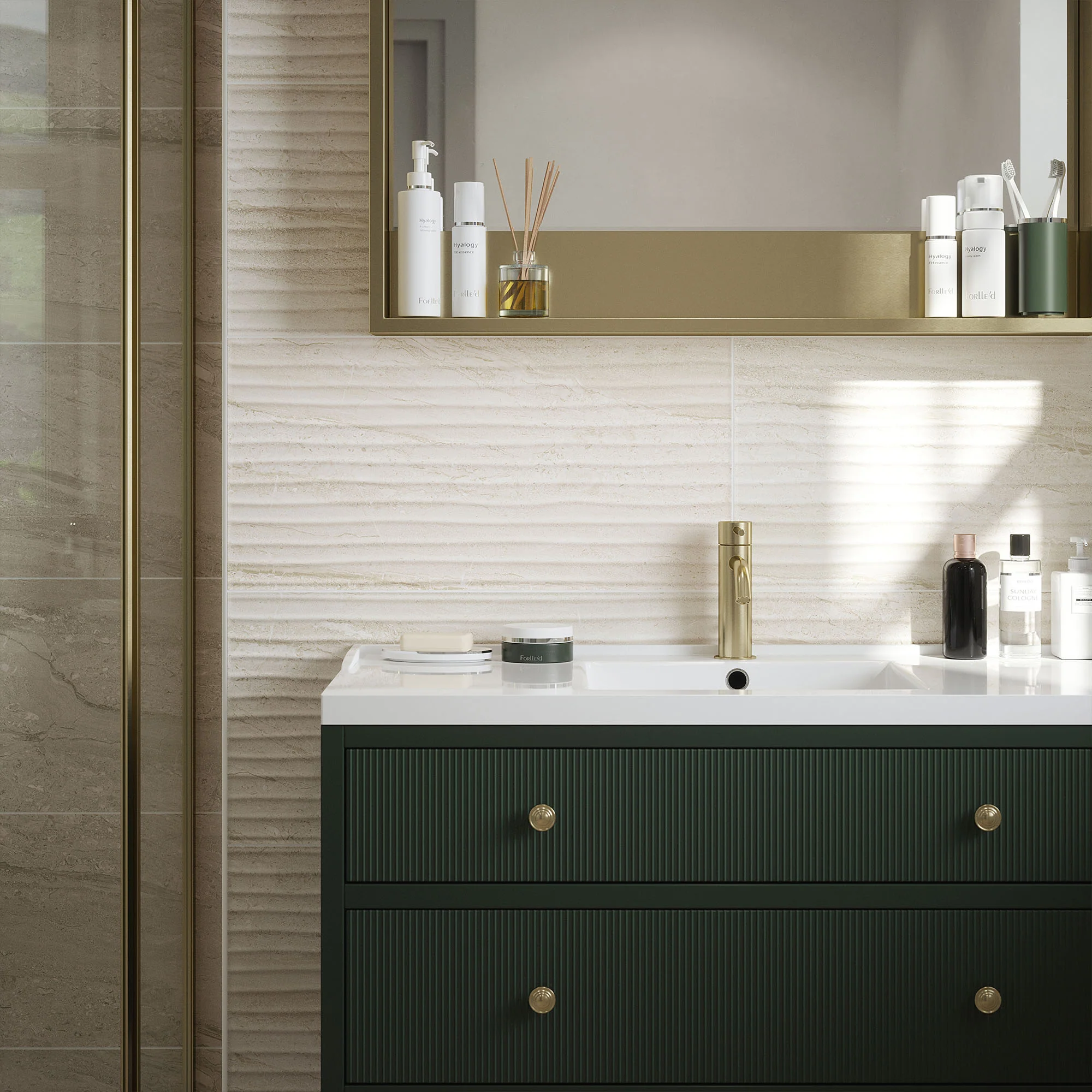 Beige - Arden 8.3mm Matt Tile Sample (P12993) - Image 3
