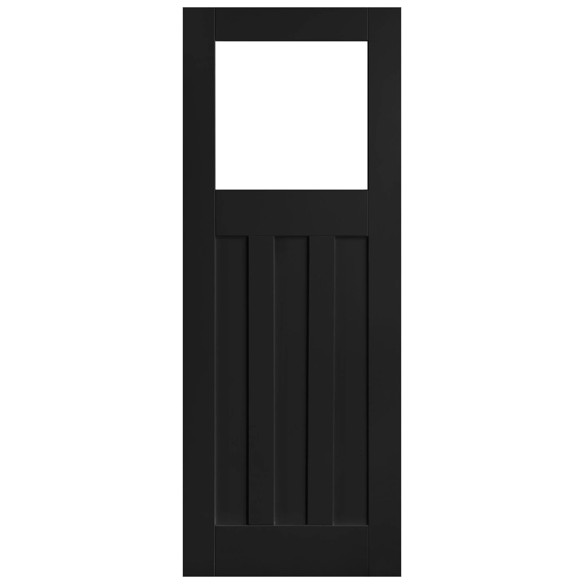 Black Internal Fully Finished Oak DX Clear Glass Door - Image 3