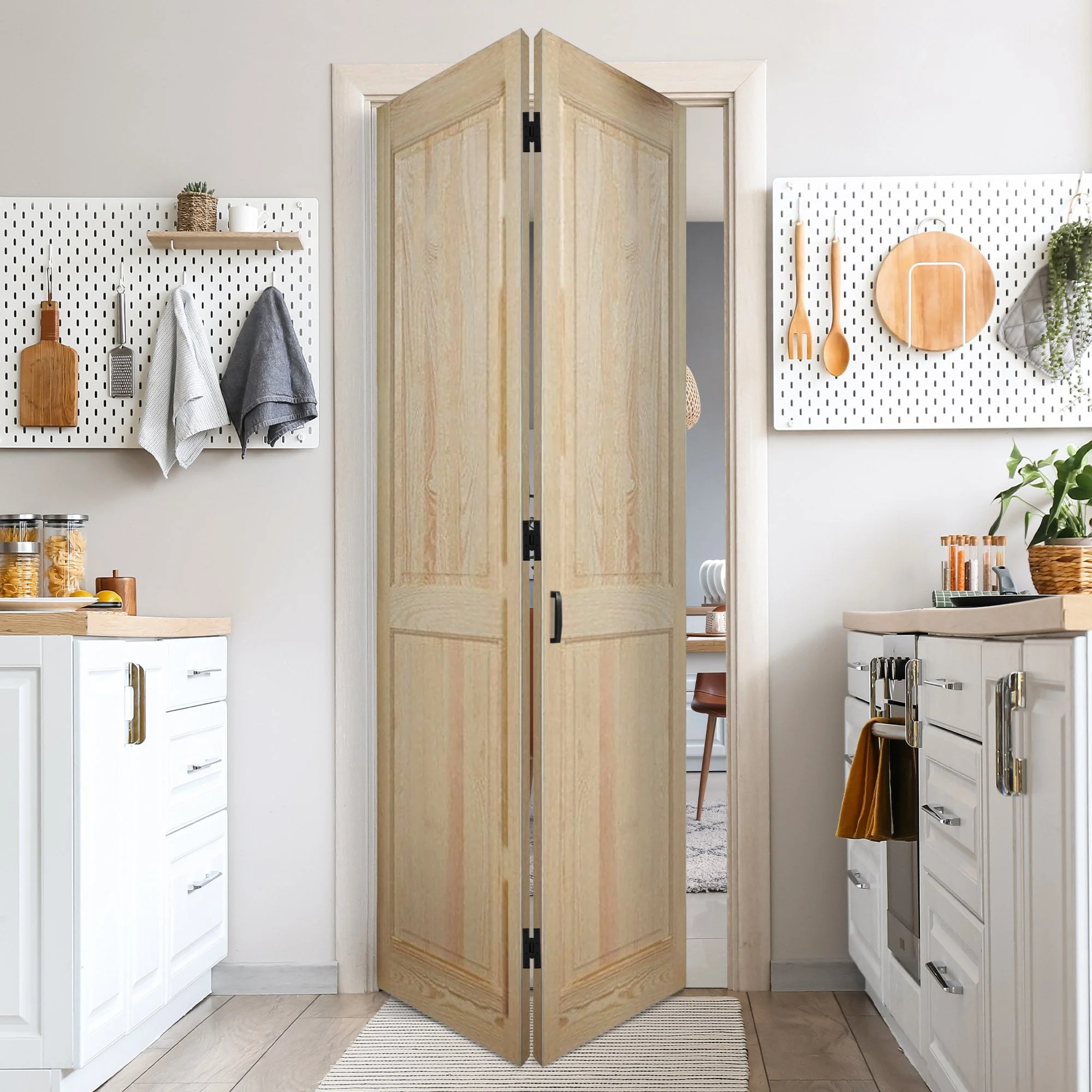 Clear Pine Internal Unfinished Malton 4 Panel Bi-Fold Door