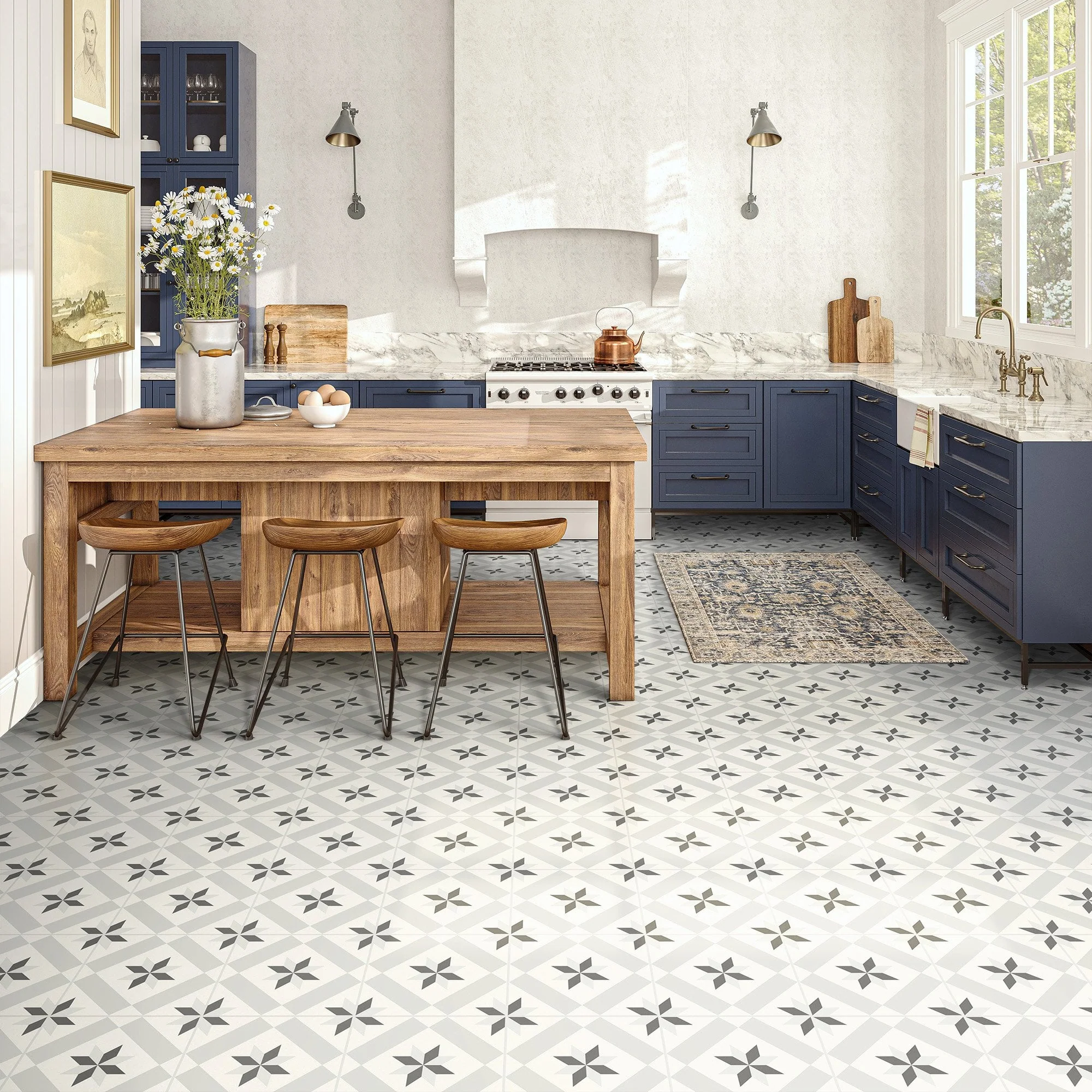 Art Tile - Retro Water-resistant 8mm Laminate Flooring