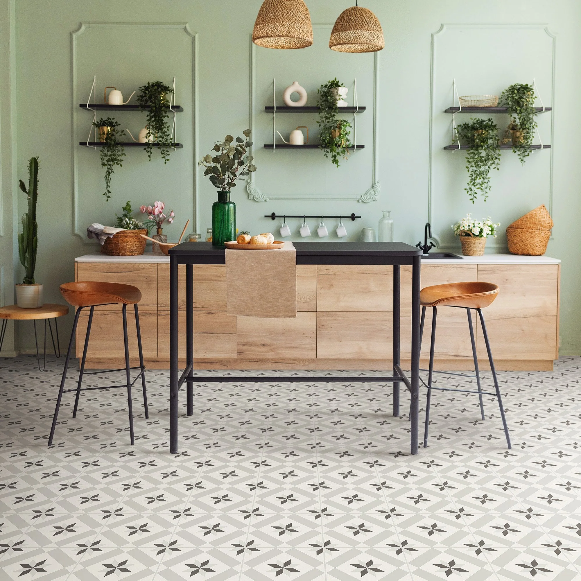 Art Tile - Retro Water-resistant 8mm Laminate Flooring - Image 4