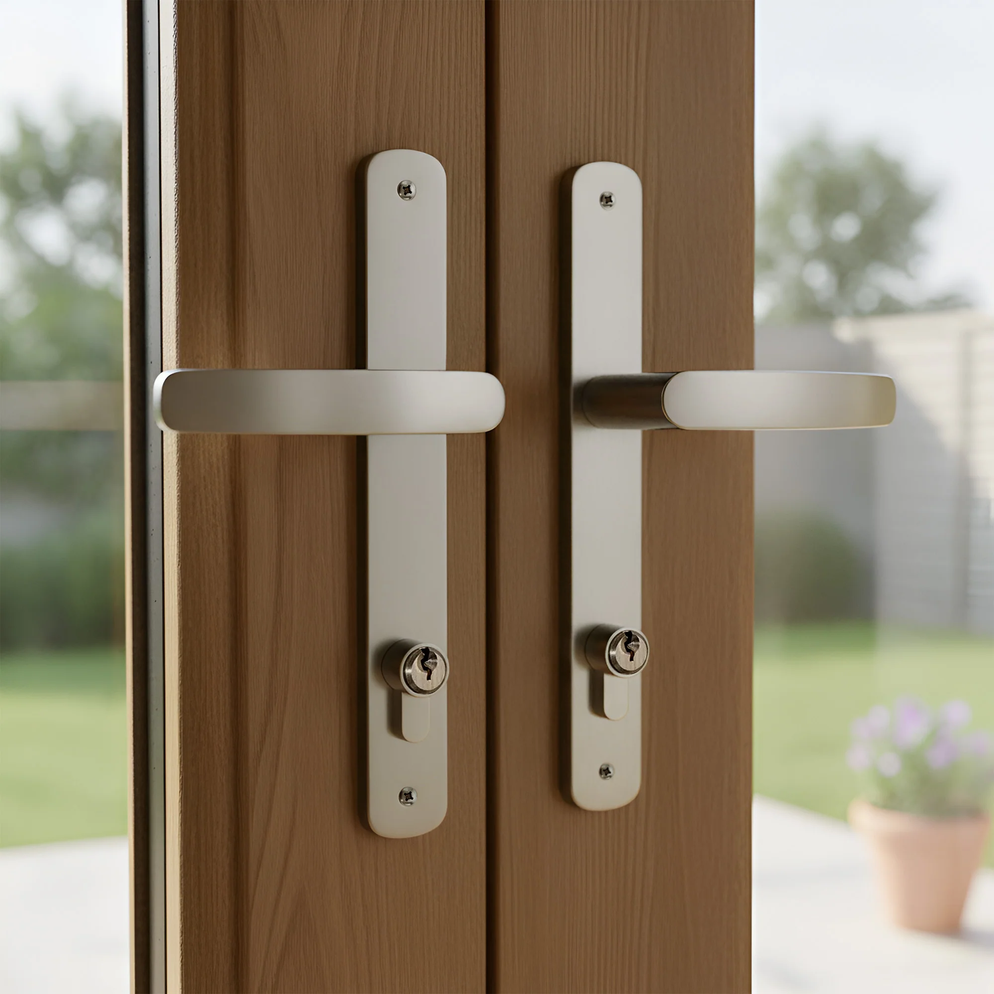 Fully Finished Oak External French Patio Door Set - Image 13