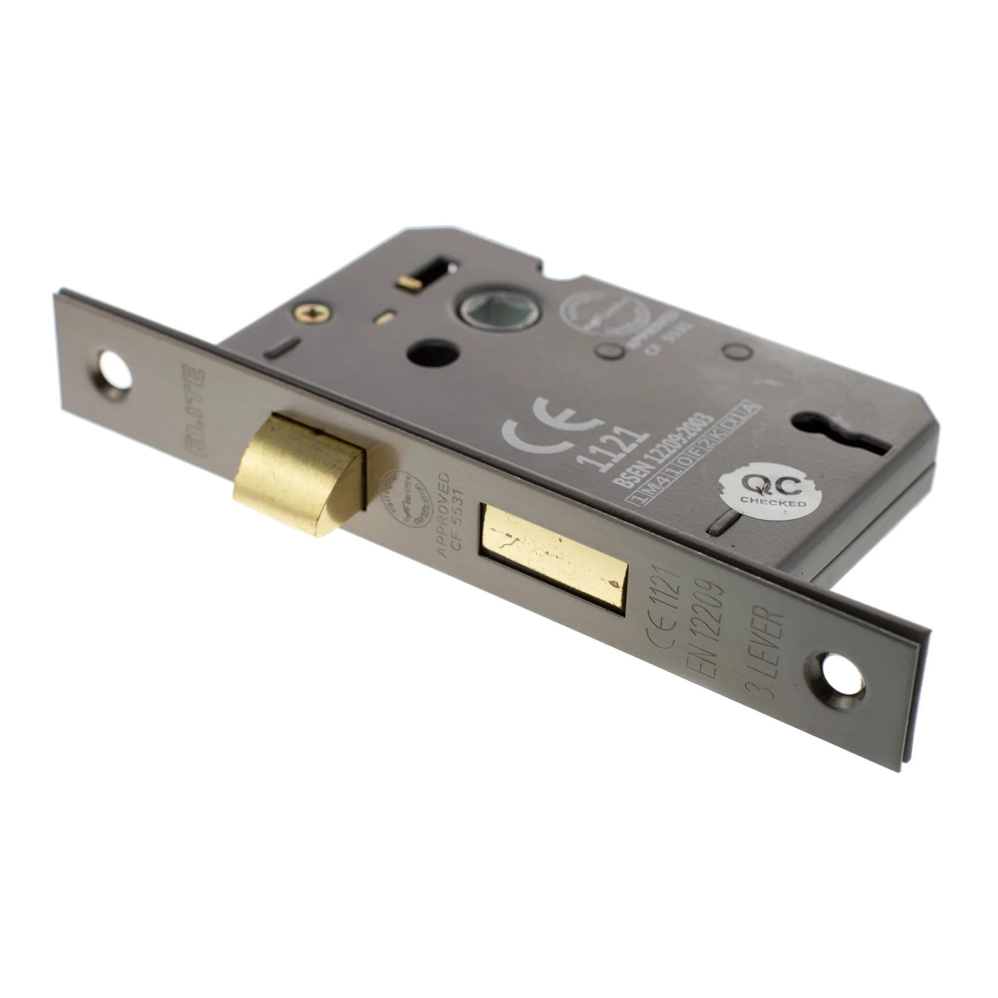 Intelligent Hardware 75mm (3'') Lever Mortice Sash Lock - Polished Stainless Steel