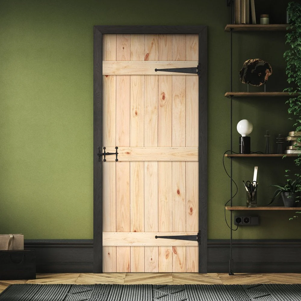 Internal Scandinavian Pine Unfinished Grange V Groove 3 Ledge Solid Door (DIES)