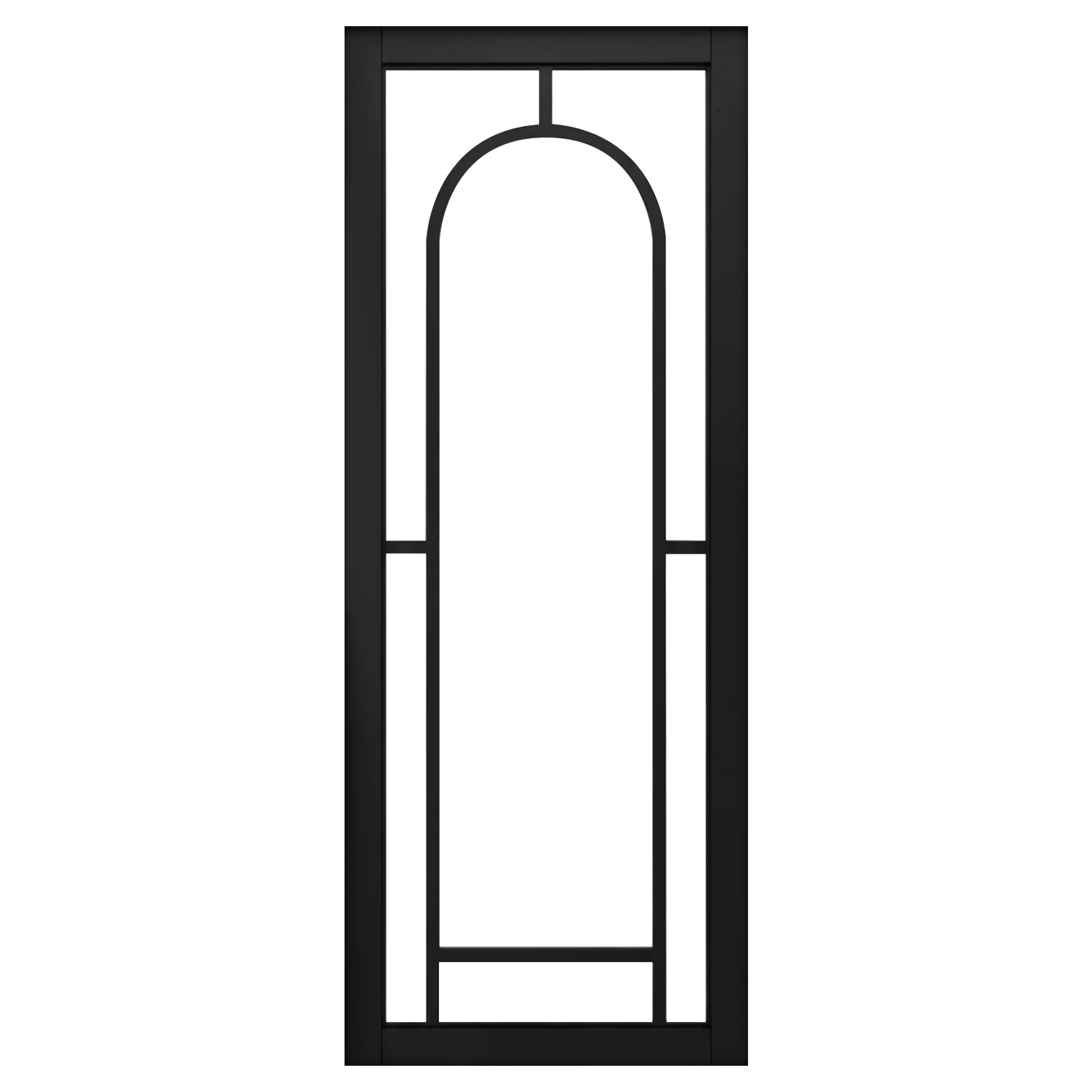 Jet Black Internal Fully Finished 6 Light Arch Industrial Studio Door - Image 3