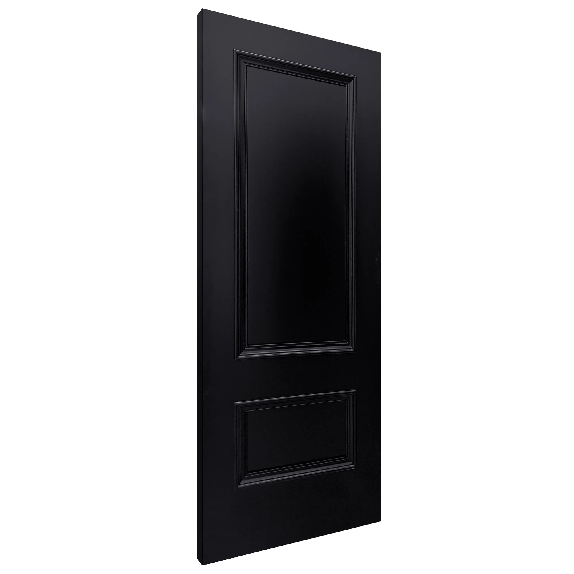 Jet Black Internal Fully Finished Mayfair 2 Panel Fire Door - Image 4