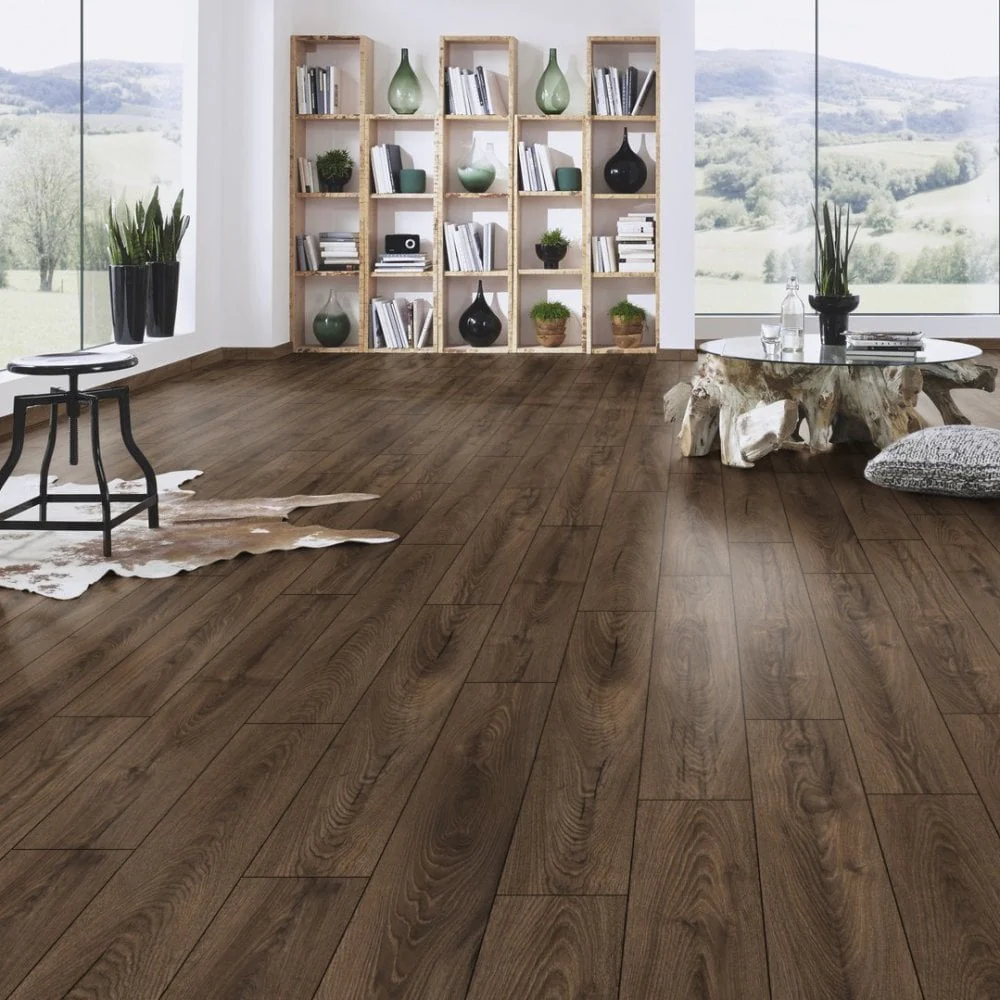 Espresso Carpenter Oak - Atlantic 10mm Handscraped Moisture Resistant Laminate Flooring - Image 3