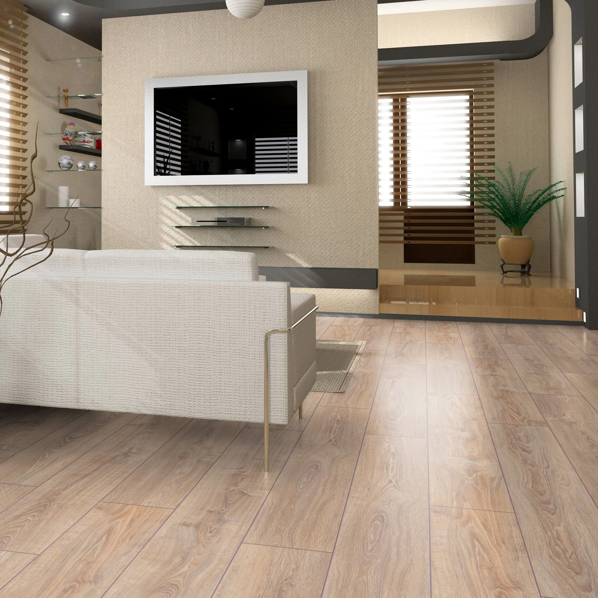 Whitewashed Oak - Exquisite 8mm Laminate Flooring - Image 9