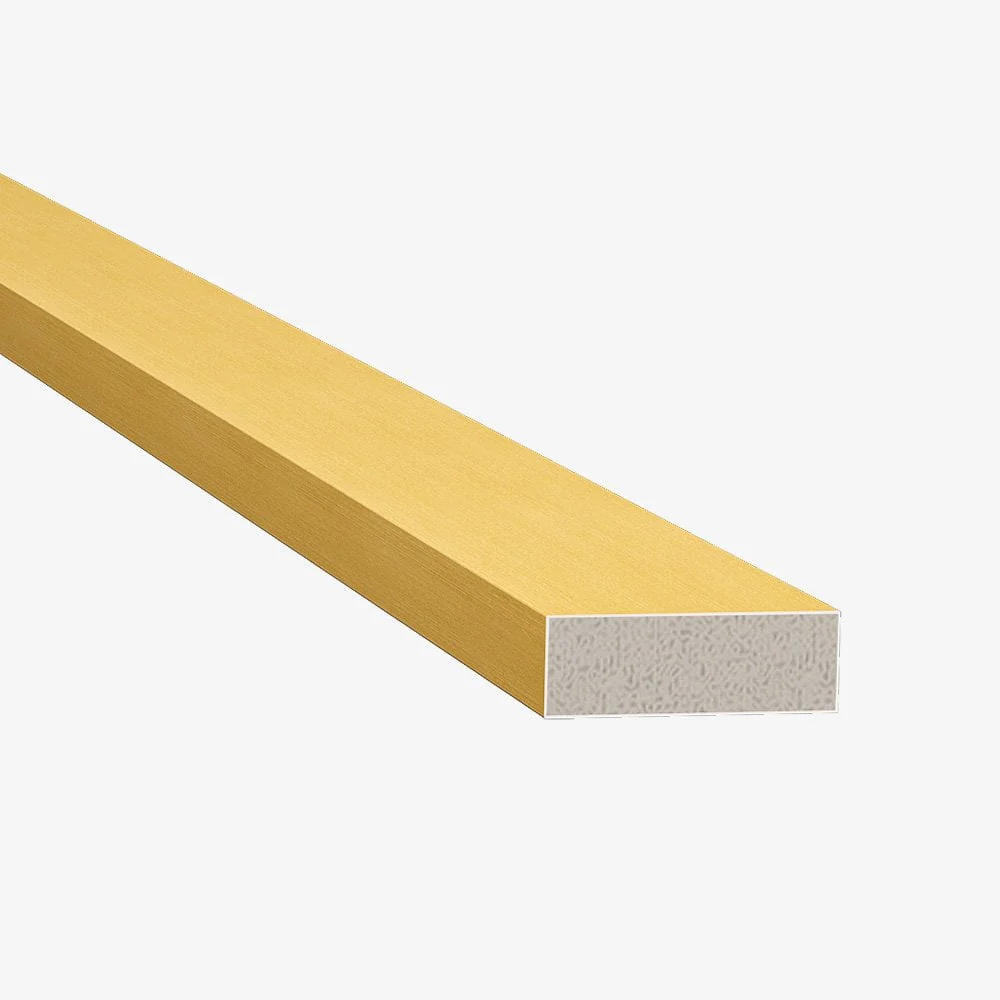 2.4mm Gold Water-Resistant Square Edge Moulding 8mm x 24mm