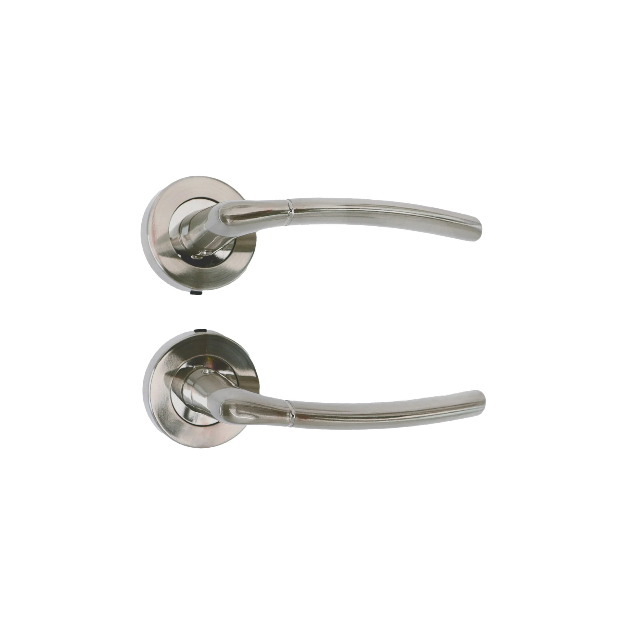 Lifestyle Alcor Lever on Round Rose Handle Set - Satin Nickel - Image 2