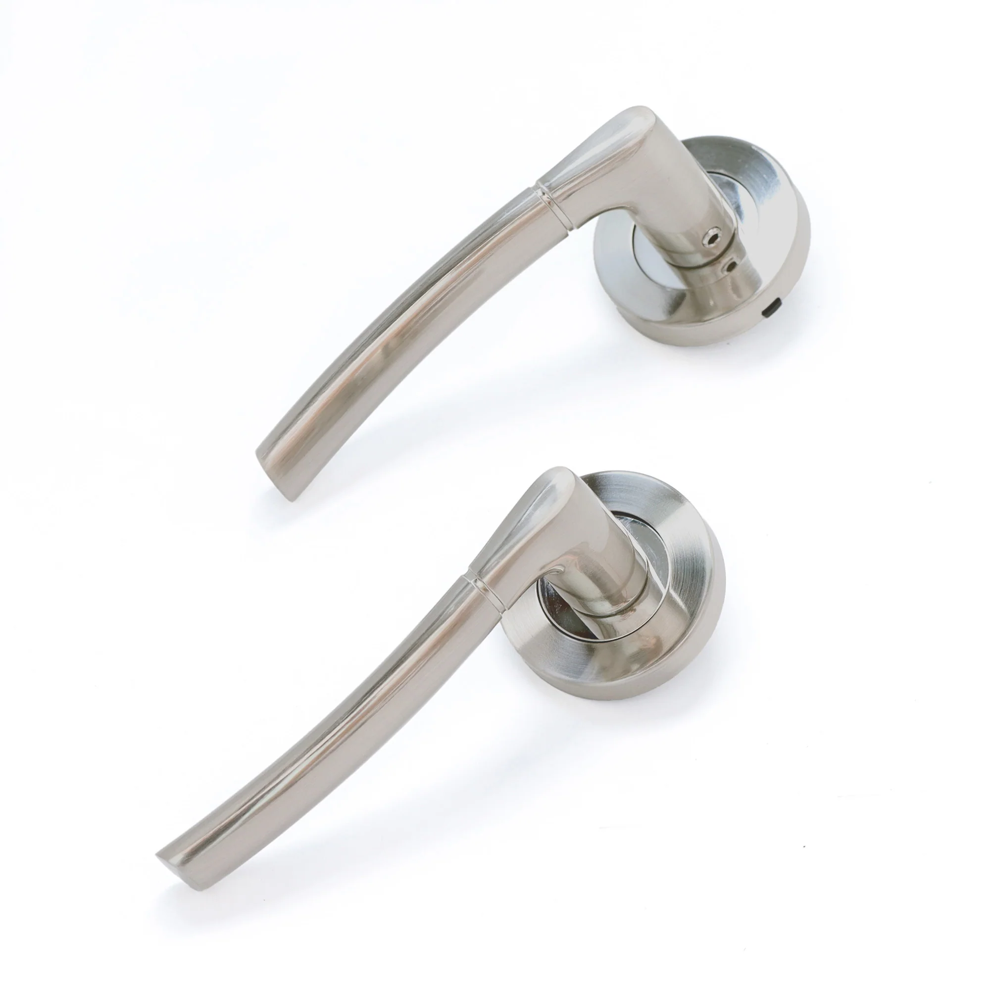 Lifestyle Alcor Lever on Round Rose Handle Set - Satin Nickel - Image 4