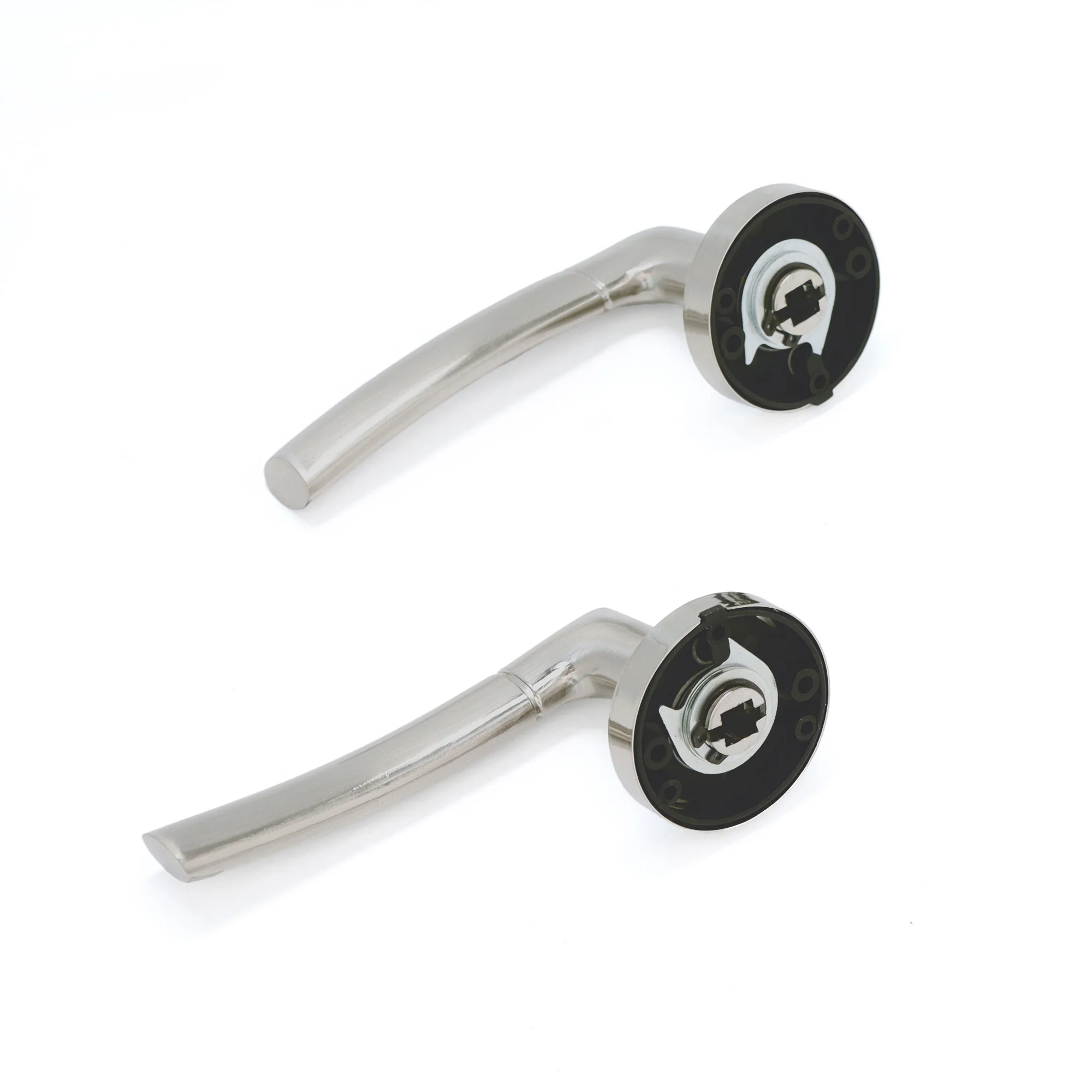 Lifestyle Alcor Lever on Round Rose Handle Set - Satin Nickel - Image 5