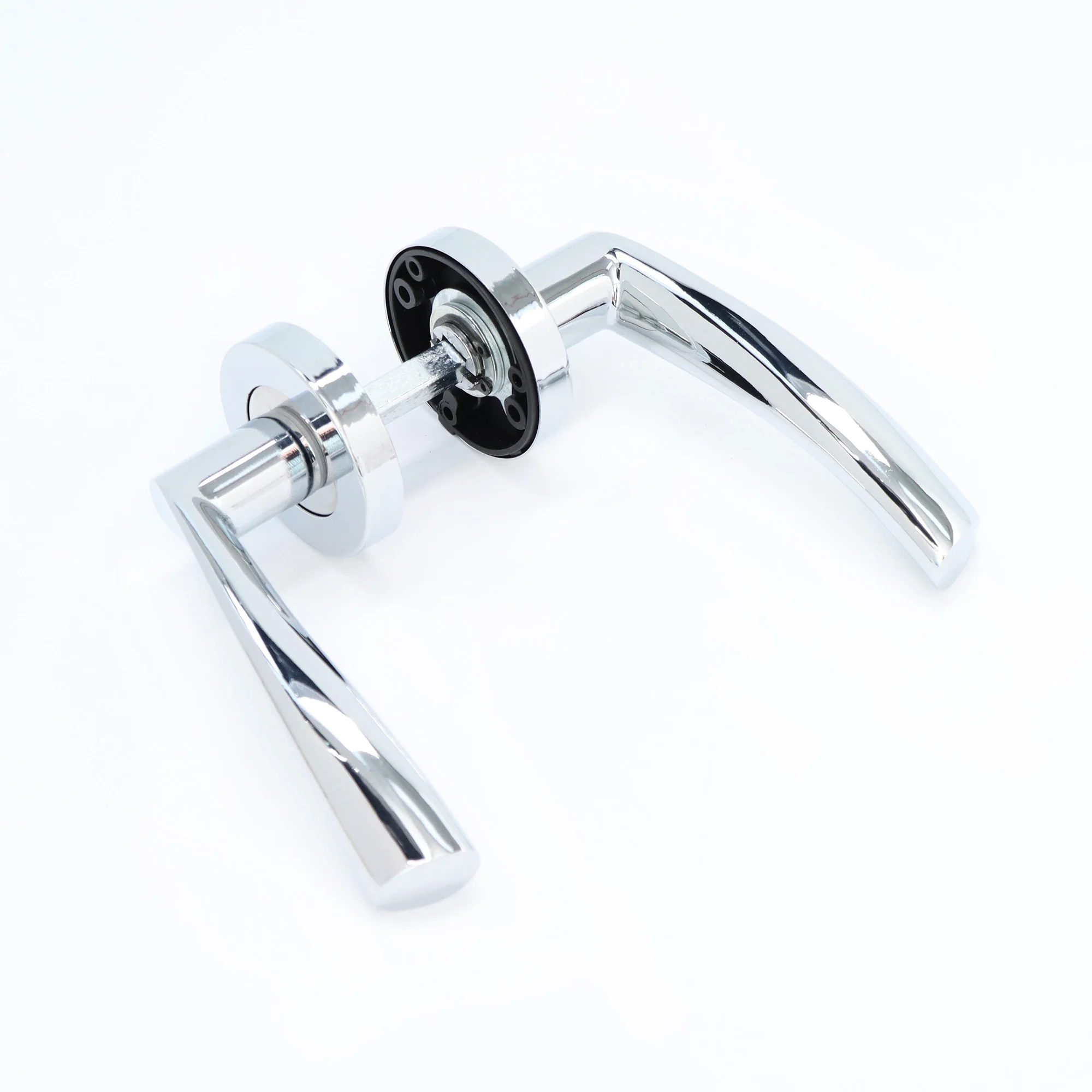 Lifestyle Mizar Lever on Round Rose Handle Set - Polished Chrome