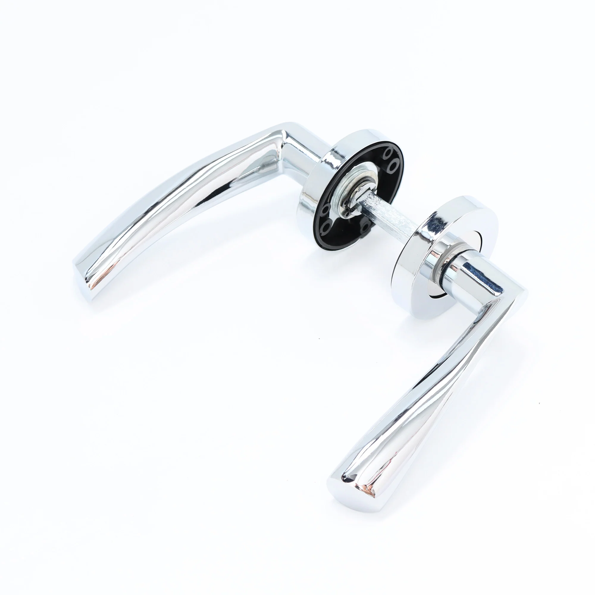 Lifestyle Mizar Lever on Round Rose Handle Set - Polished Chrome - Image 3