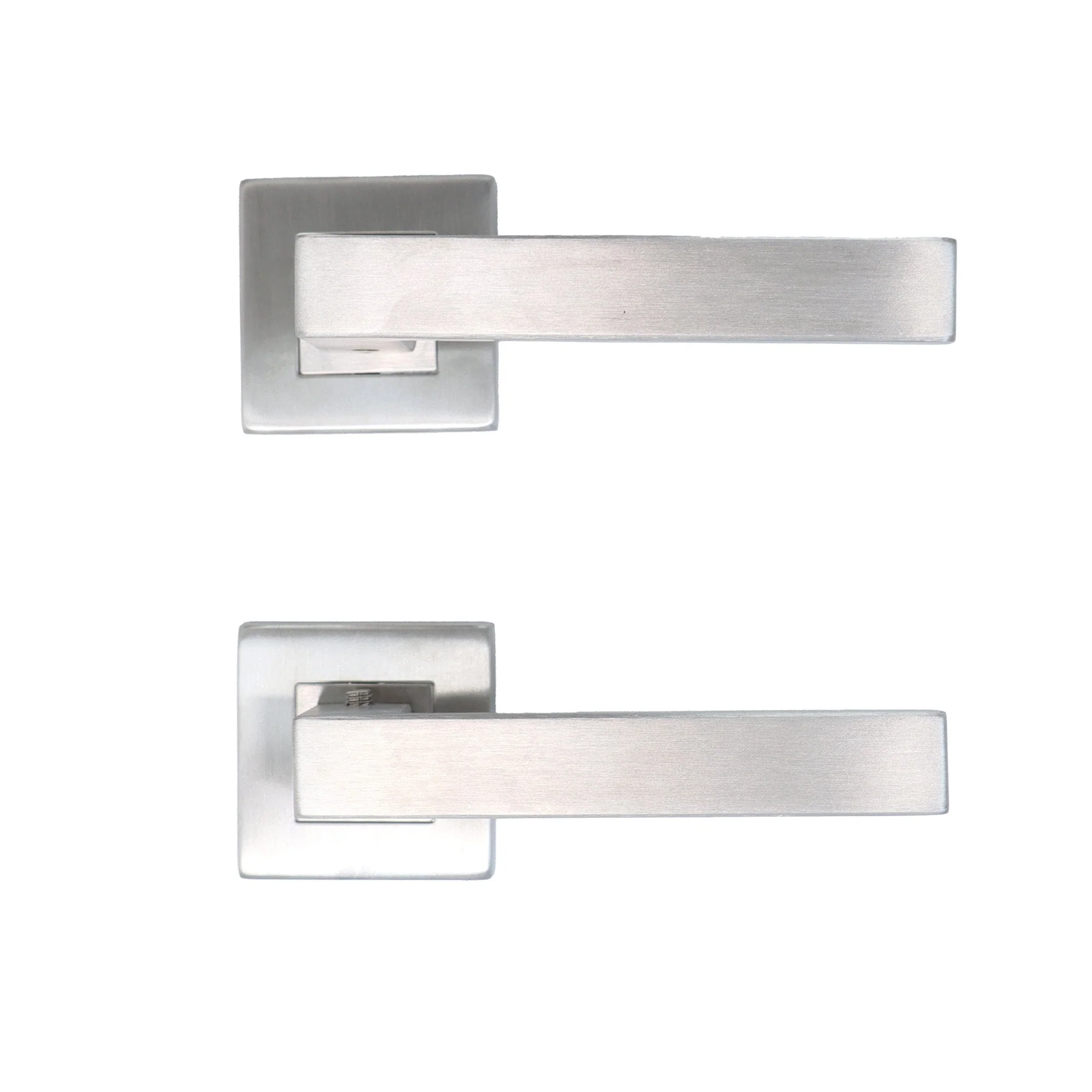 Superior Callisto Lever on Square Rose Handle Set - Satin Stainless Steel - Image 2