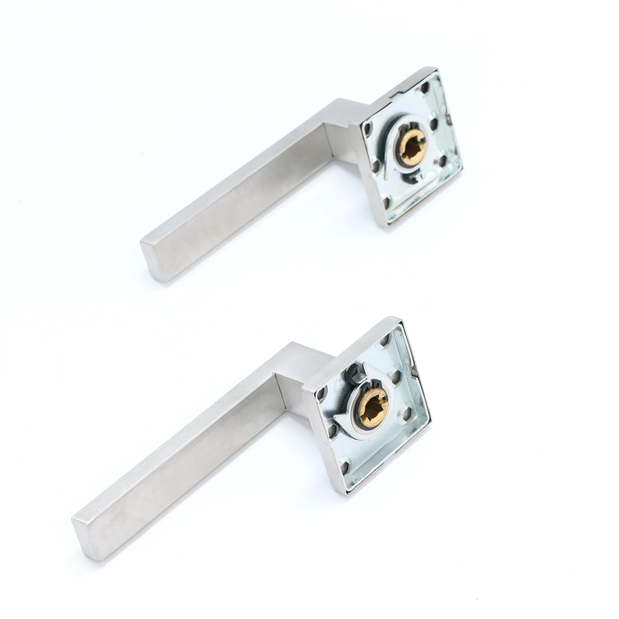 Superior Callisto Lever on Square Rose Handle Set - Satin Stainless Steel - Image 6