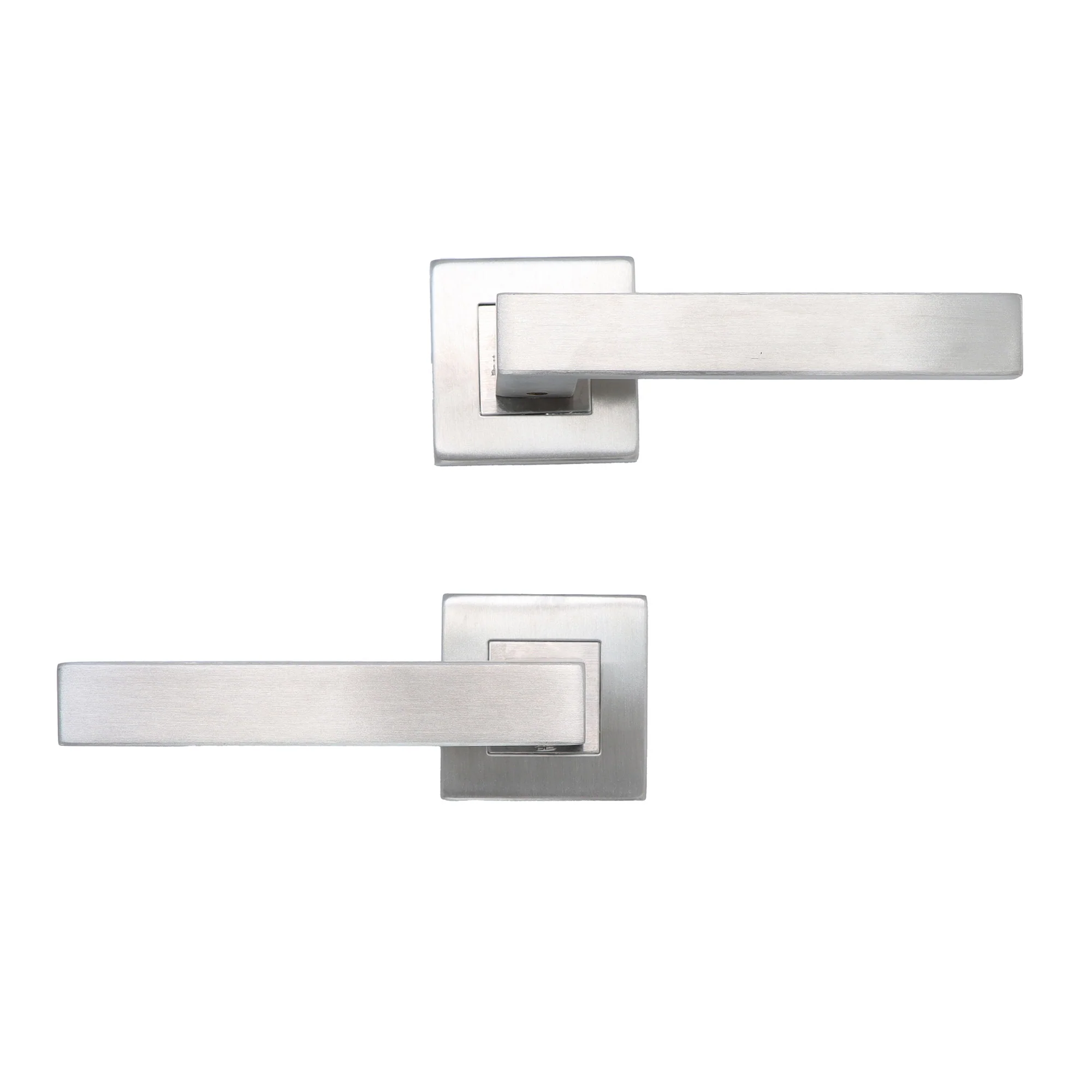 Superior Callisto Lever on Square Rose Handle Set - Satin Stainless Steel - Image 7