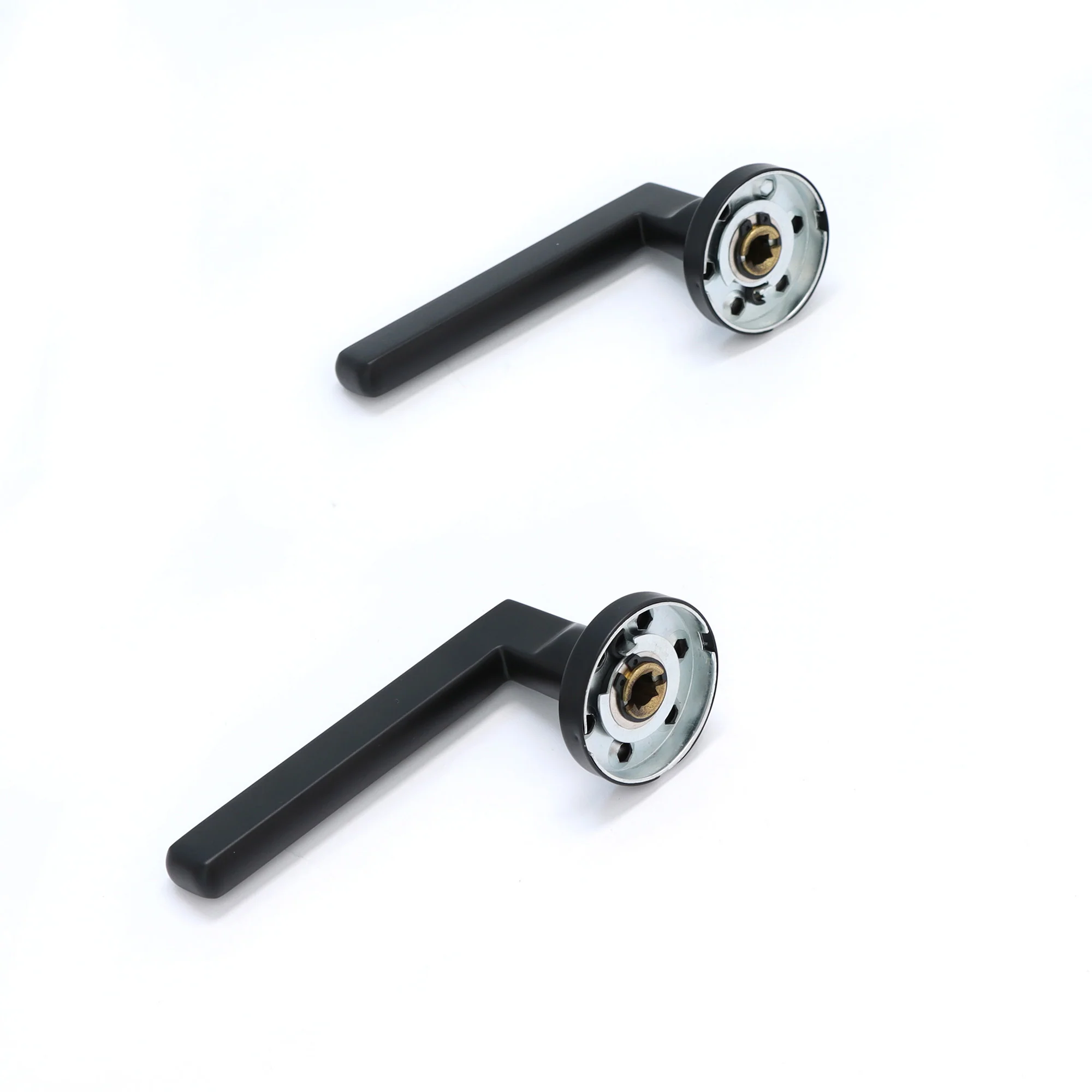 Superior Luna Lever on Round Rose Handle Set - Matt Black - Image 5