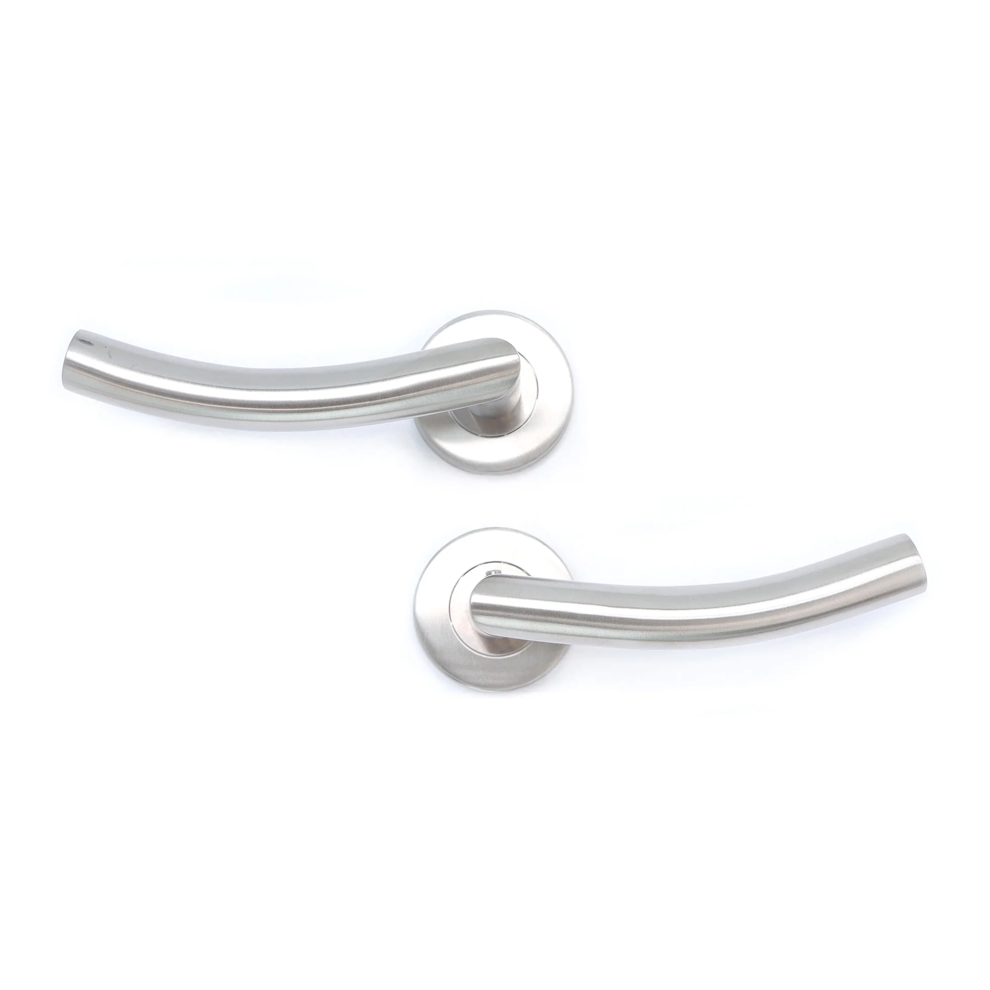 Superior Miranda Lever on Round Rose Handle Set - Satin Stainless Steel - Image 6