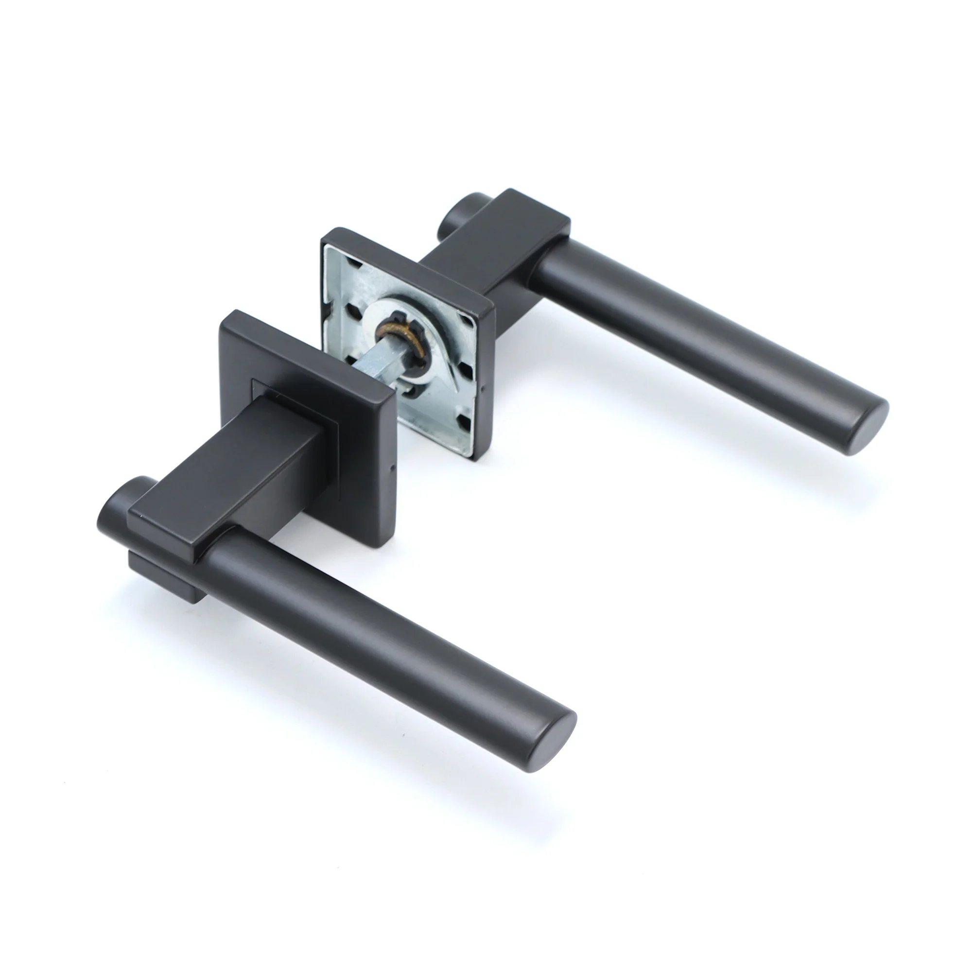 Superior Phobos Lever on Square Rose Handle Set - Matt Black - Image 2
