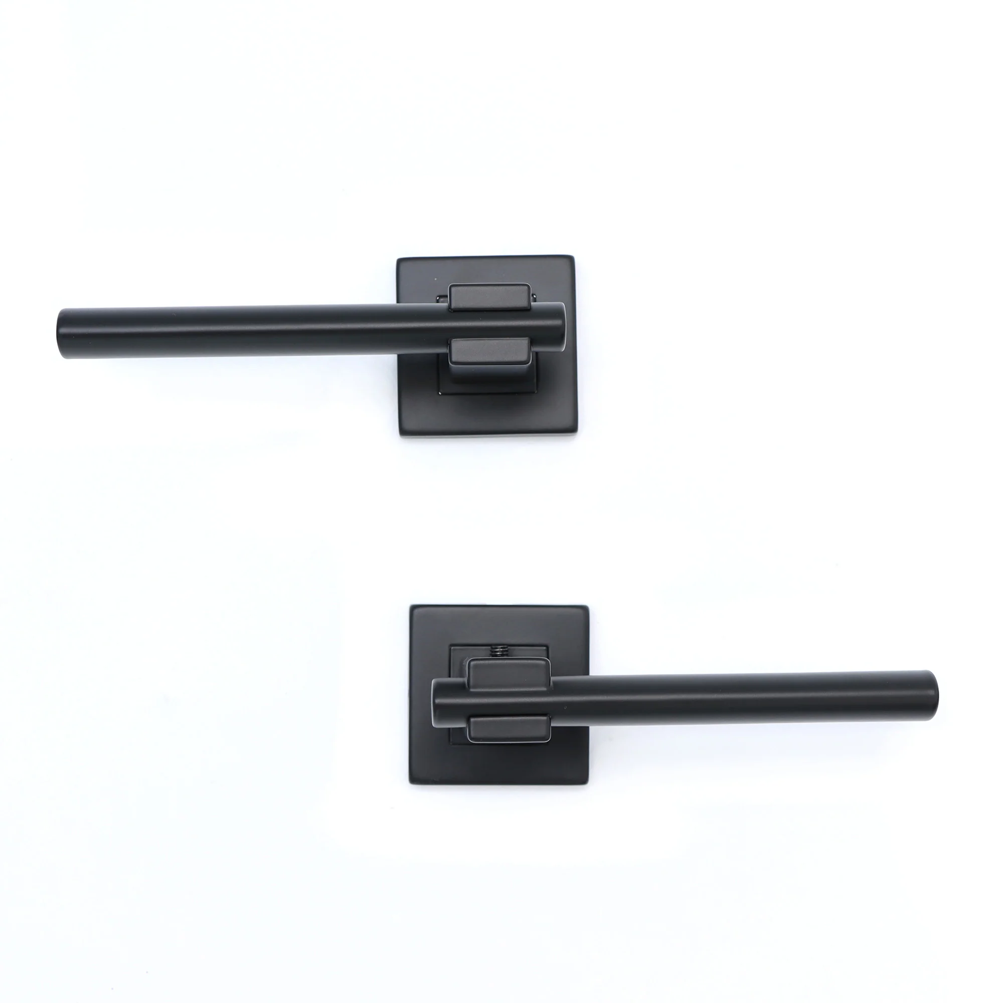 Superior Phobos Lever on Square Rose Handle Set - Matt Black - Image 4