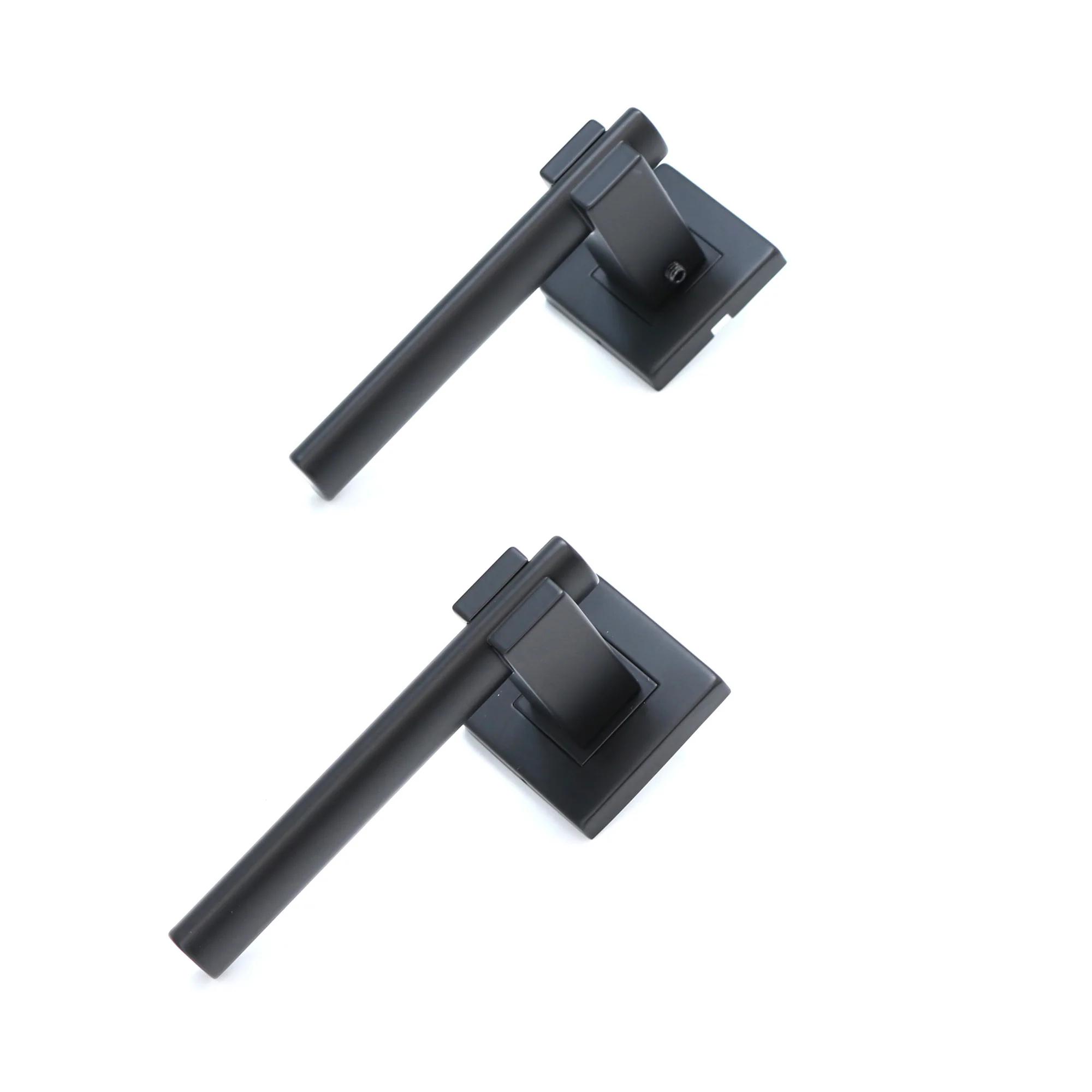 Superior Phobos Lever on Square Rose Handle Set - Matt Black - Image 5