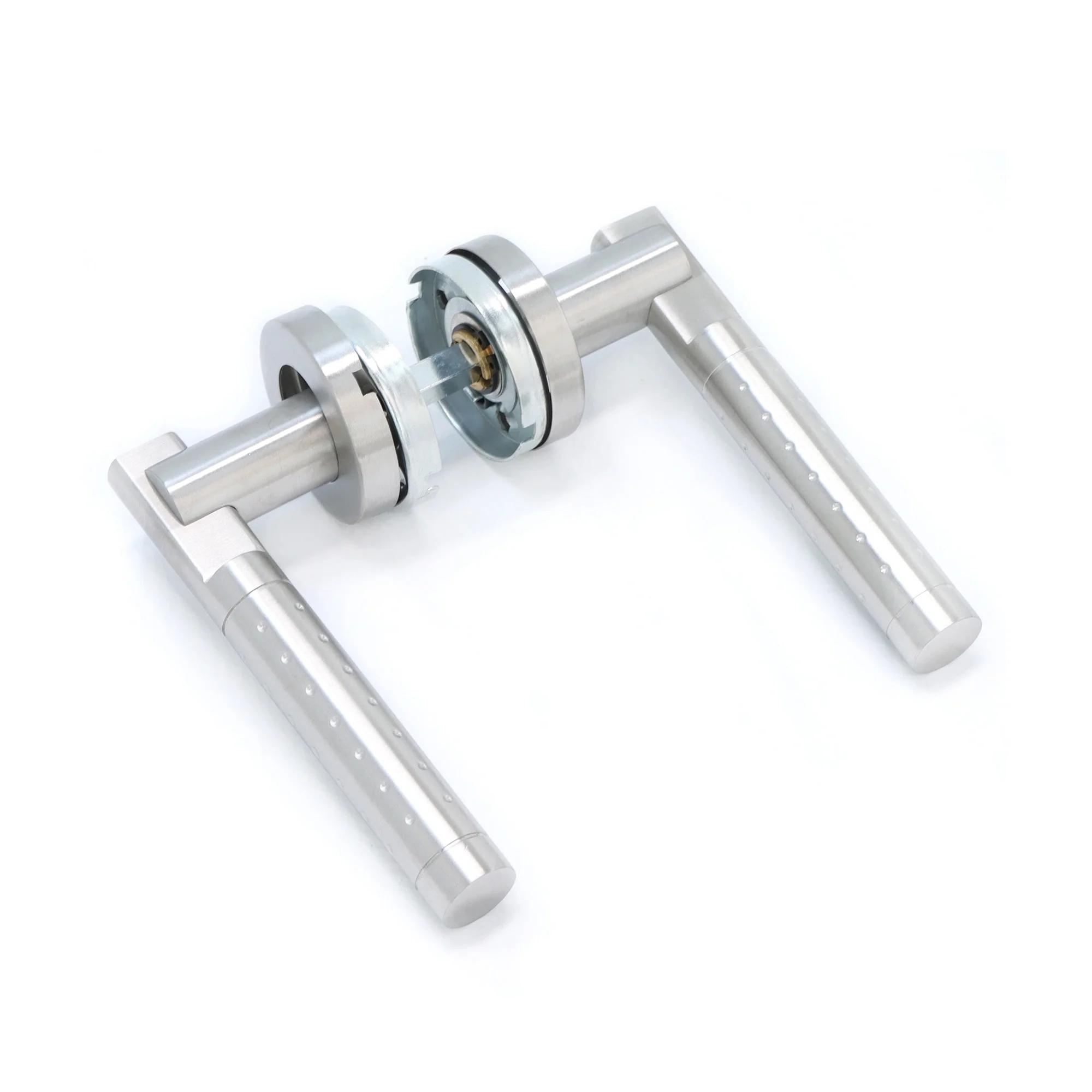 Superior Proxima Lever on Round Rose Handle Set - Satin Stainless Steel - Image 2