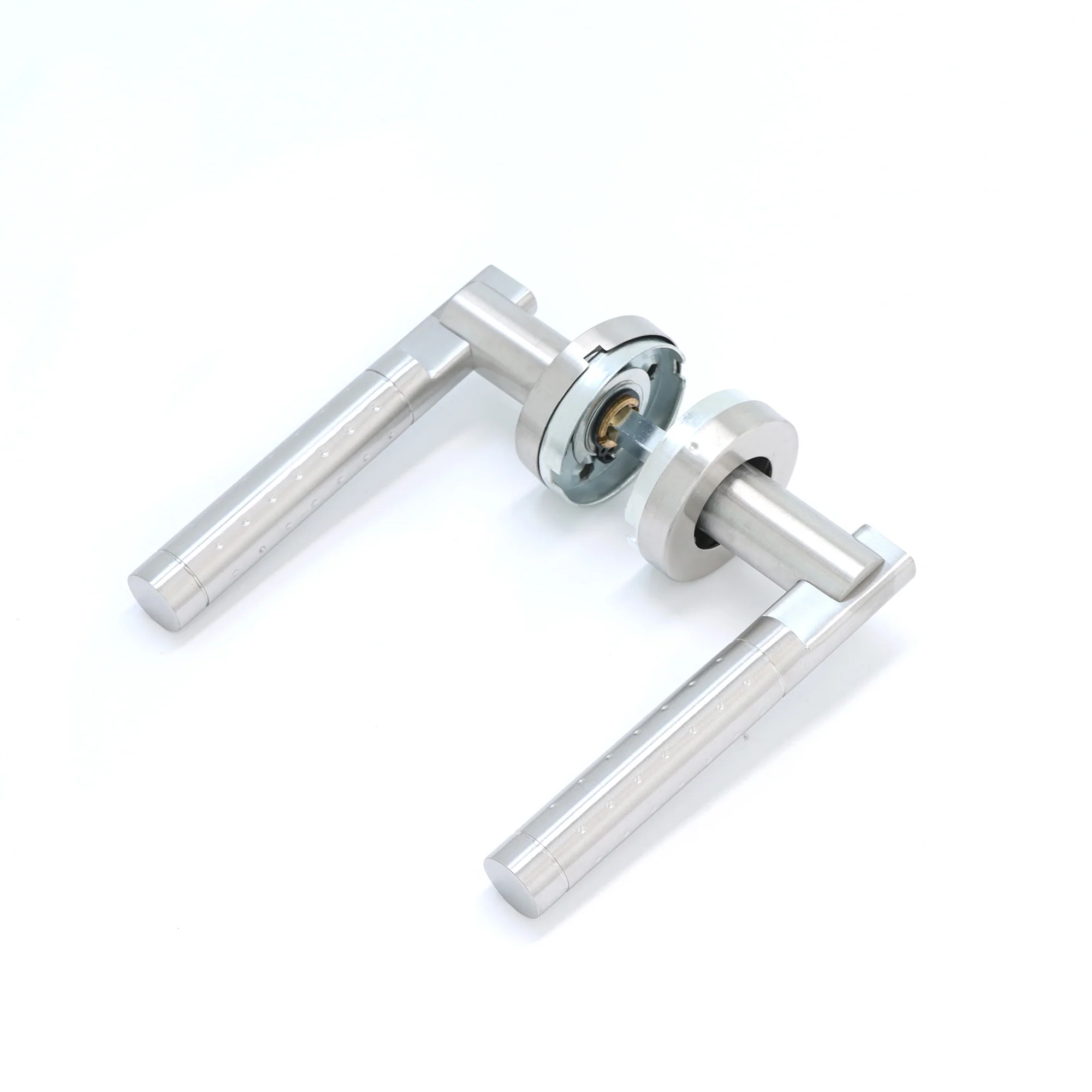 Superior Proxima Lever on Round Rose Handle Set - Satin Stainless Steel - Image 3