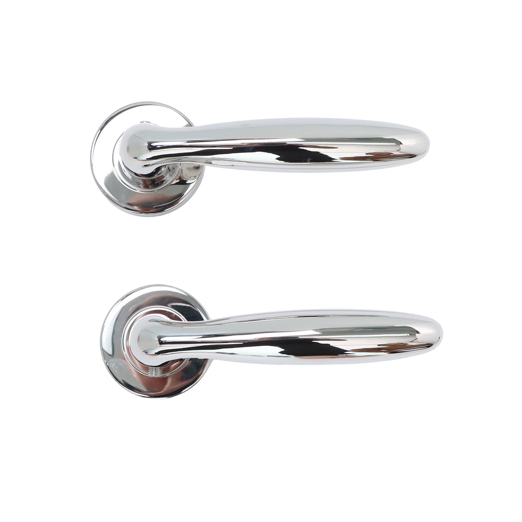 Superior Sirius Lever on Round Rose Handle Set - Polished Stainless Steel - Image 2