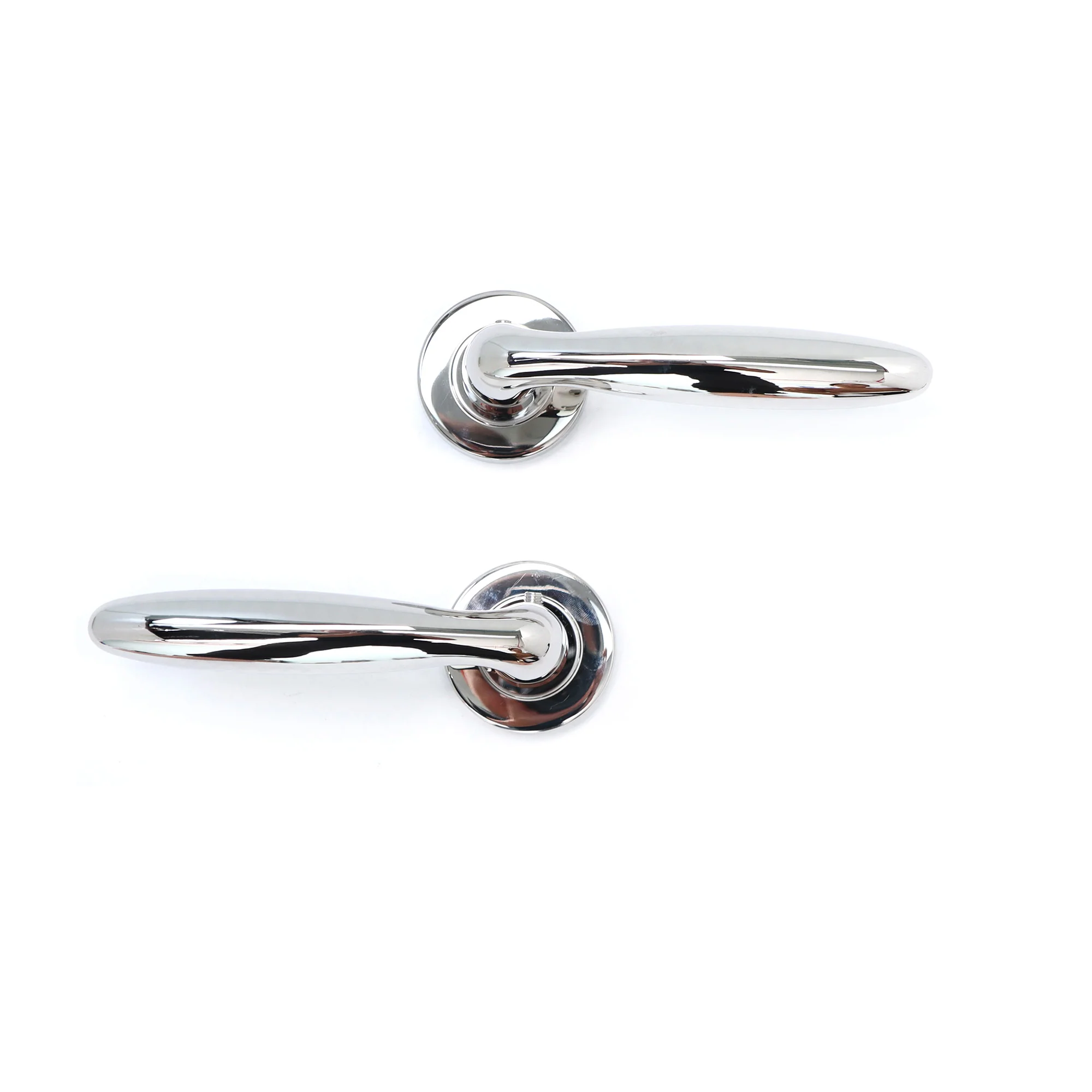 Superior Sirius Lever on Round Rose Handle Set - Polished Stainless Steel - Image 6