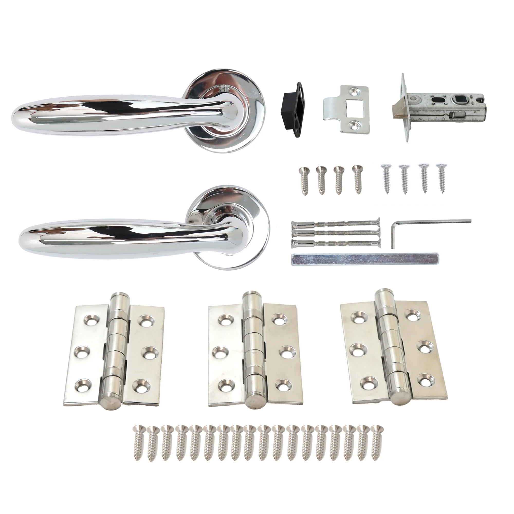 Superior Sirius Lever on Round Rose Handle Set - Polished Stainless Steel - Image 7