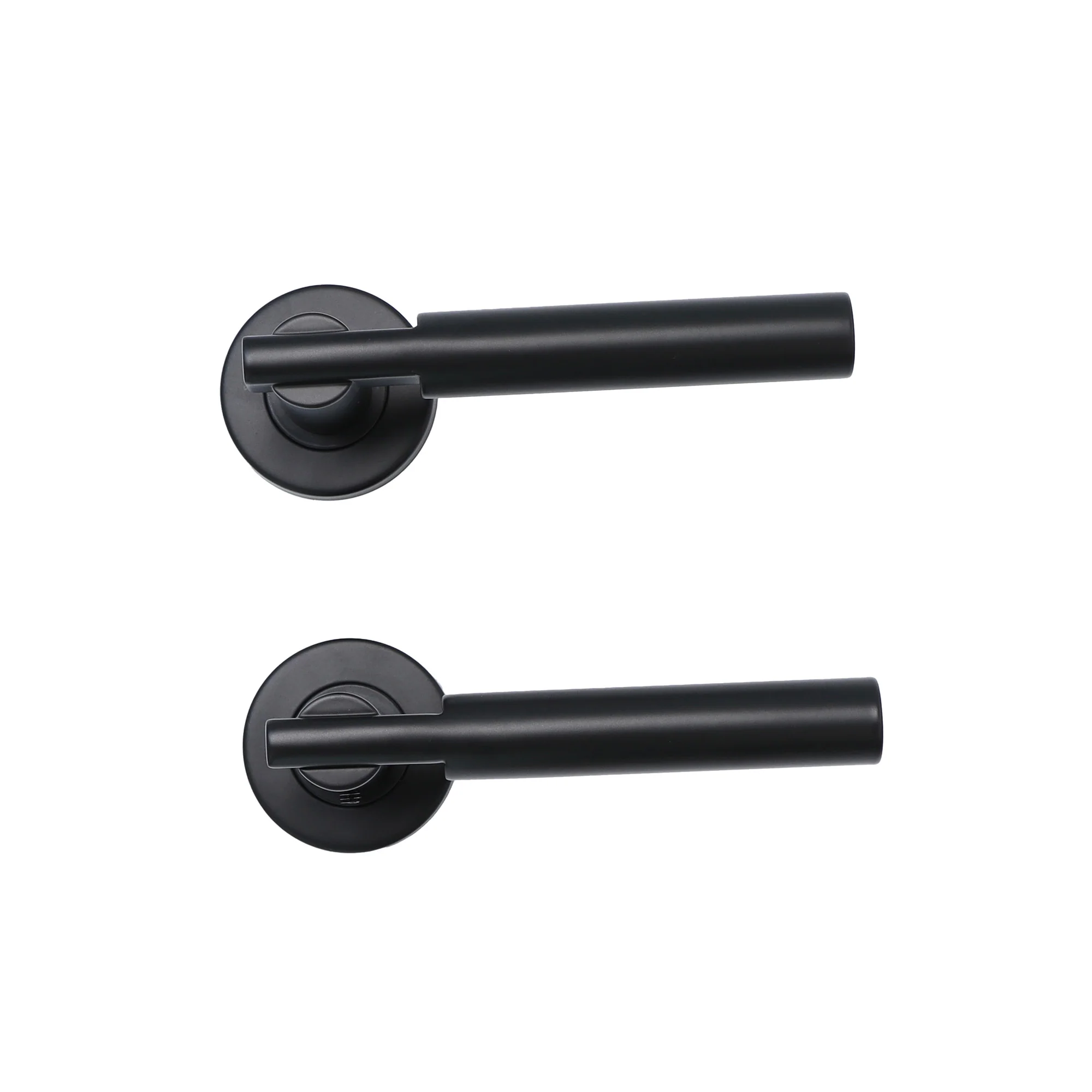 Superior Titan Lever on Round Rose Bathroom Handle Set - Matt Black - Image 6