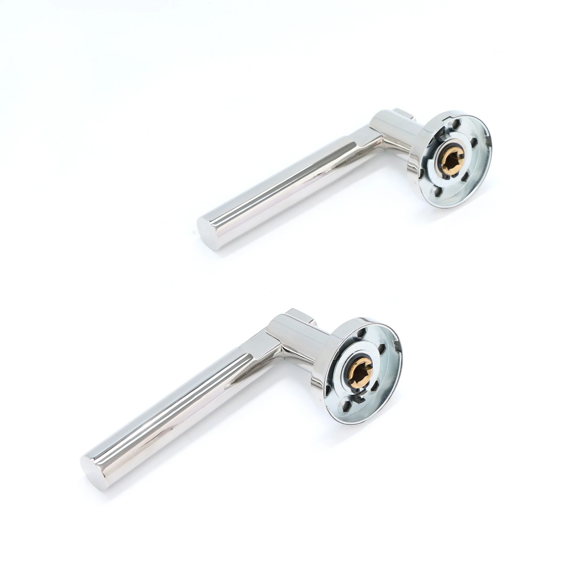 Superior Titan Lever on Round Rose Bathroom Handle Set - Polished Stainless Steel - Image 6