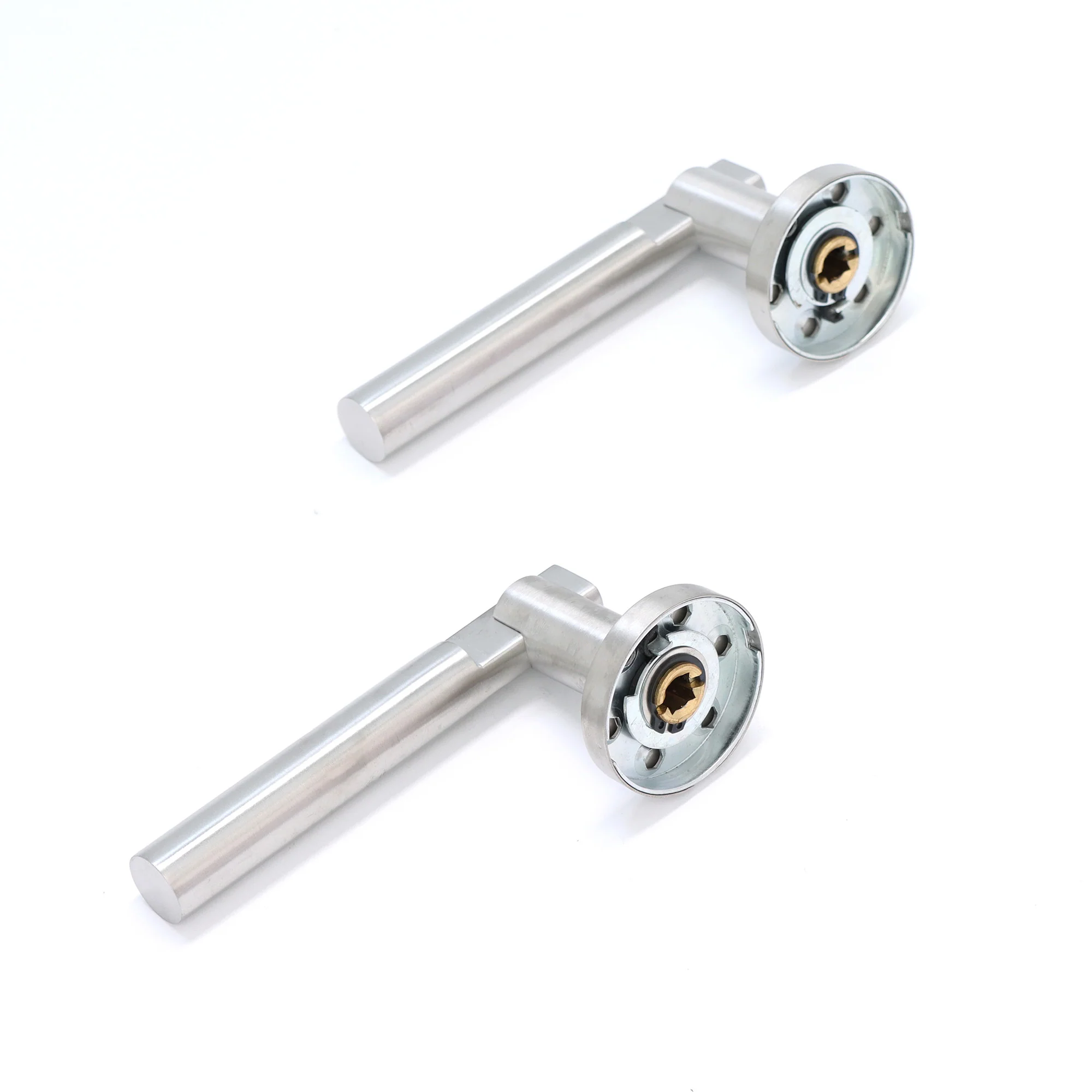 Superior Titan Lever on Round Rose Bathroom Handle Set - Satin Stainless Steel - Image 6
