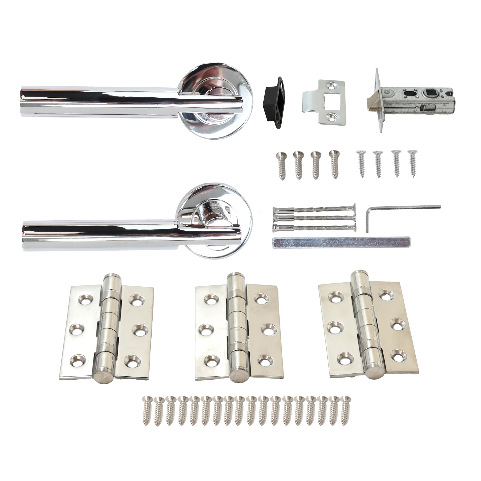 Superior Titan Lever on Round Rose Handle Set - Polished Stainless Steel - Image 3