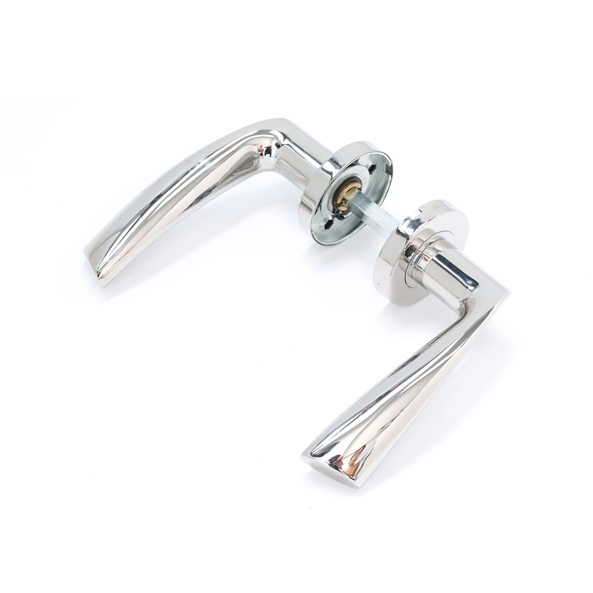 Superior Vega Lever on Round Rose Handle Set - Polished Stainless Steel - Image 5