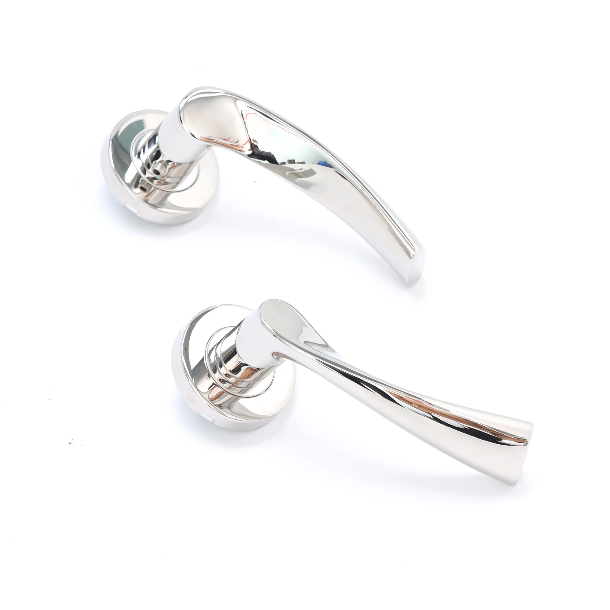Superior Vega Lever on Round Rose Handle Set - Polished Stainless Steel - Image 7