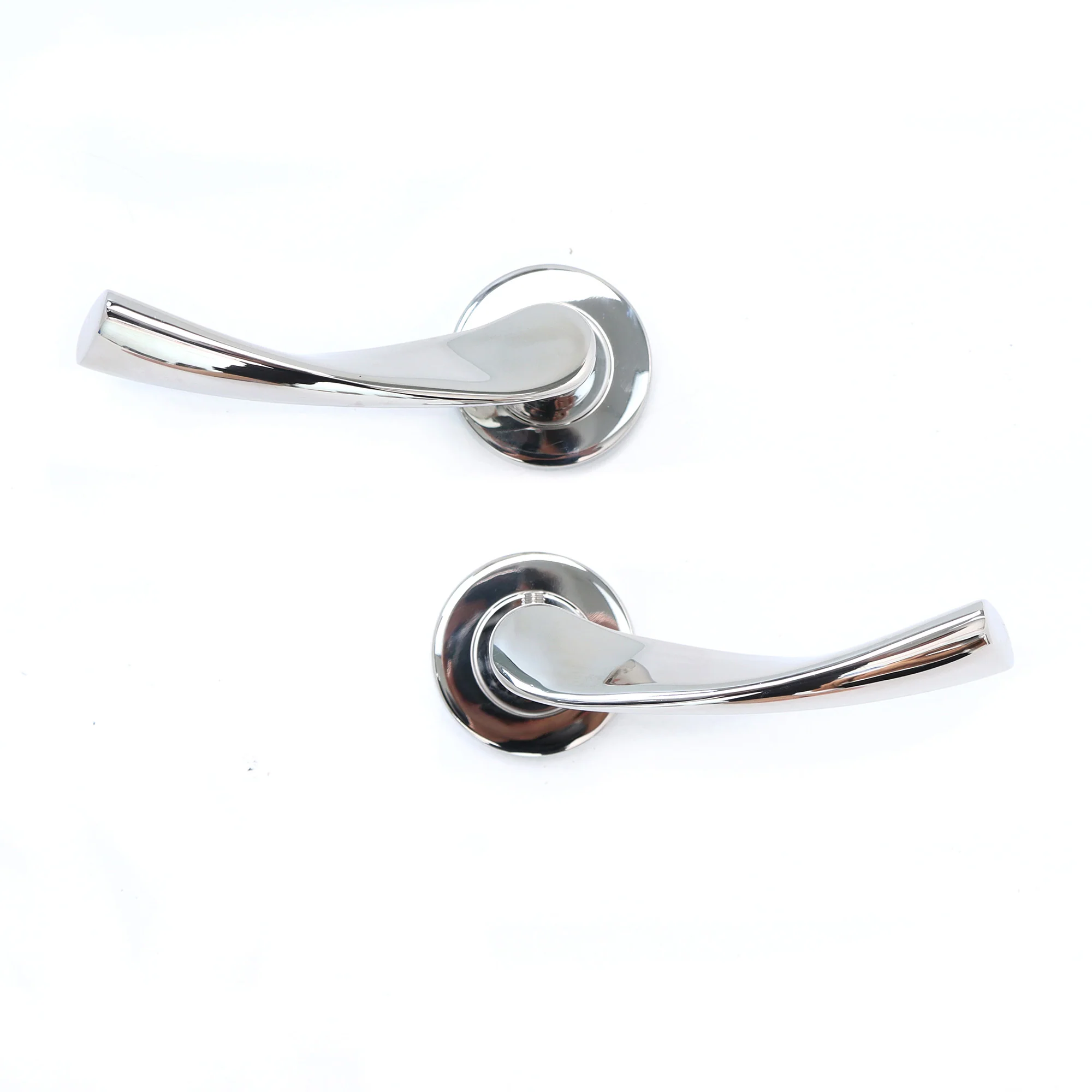 Superior Vega Lever on Round Rose Handle Set - Polished Stainless Steel - Image 8