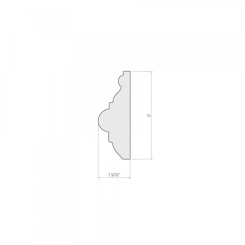 2.4m White Painted Dado Rail 27mm x 77mm - Image 3