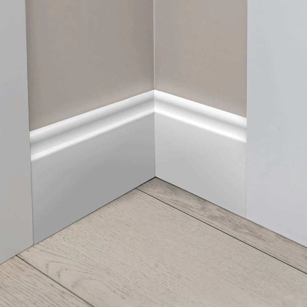 White - 2.4m Painted Decorative Large Base Moulding - Image 2