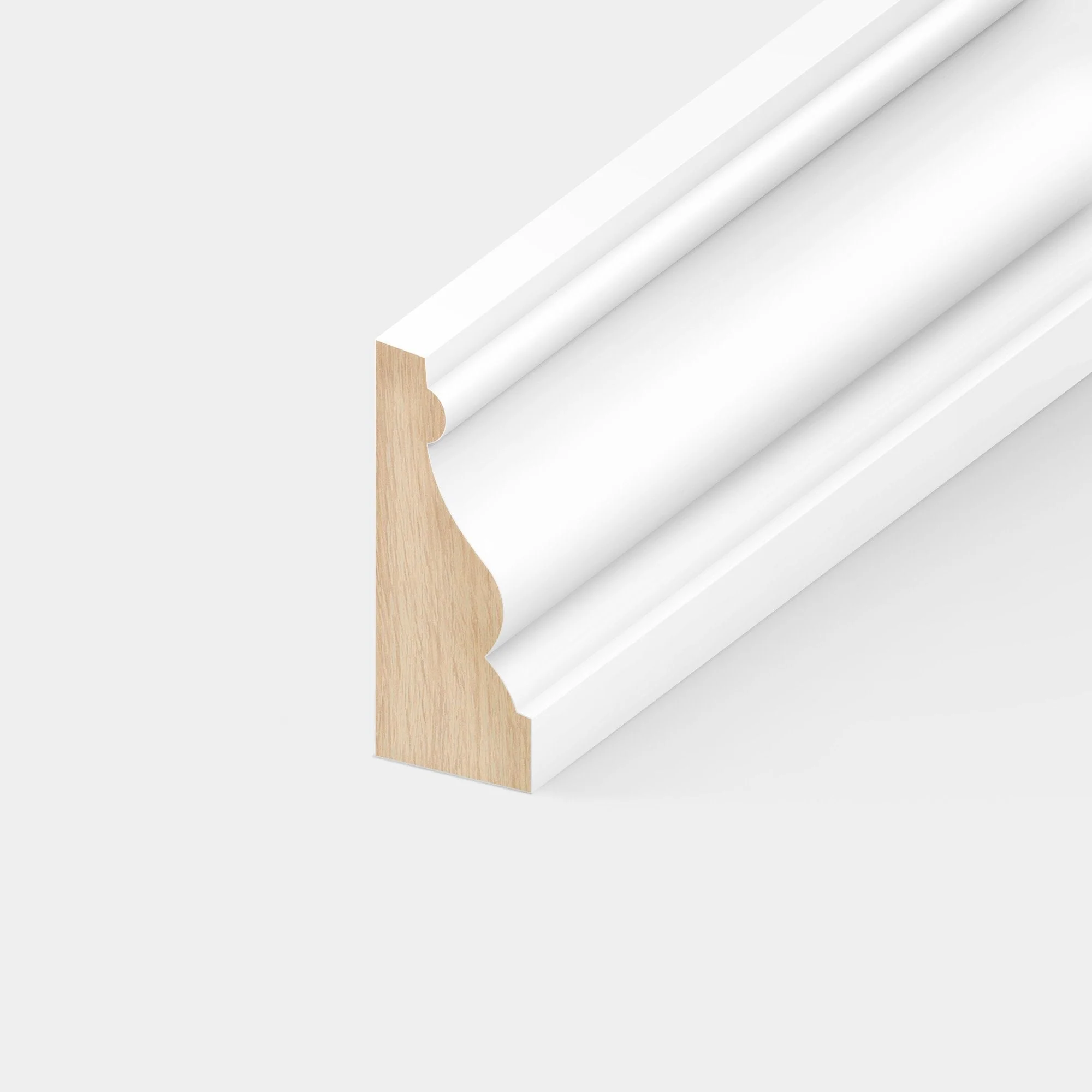 2.4m White Painted Decorative Moulding 12mm x 32mm