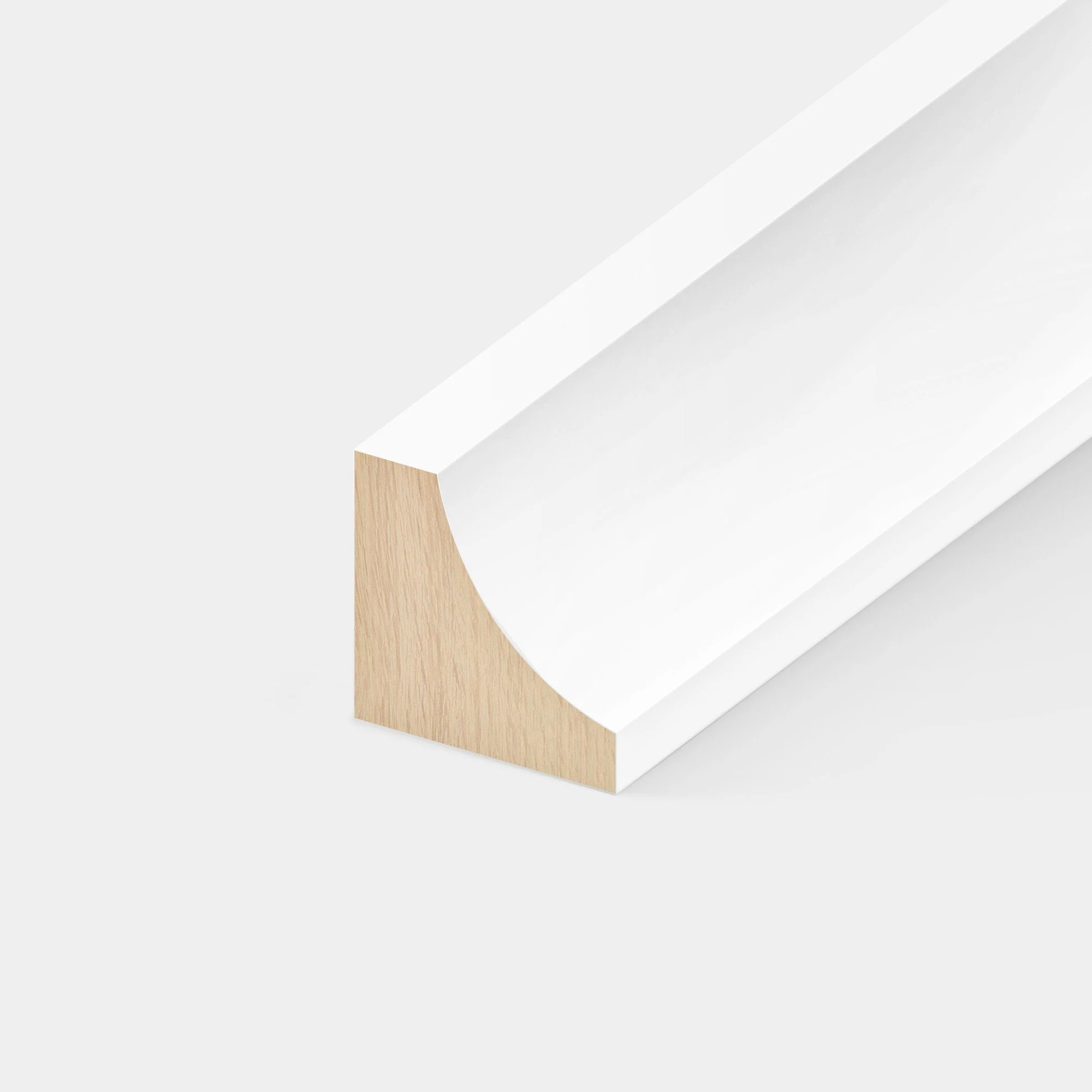 2.4m White Painted Decorative Beading 16mm x 19mm