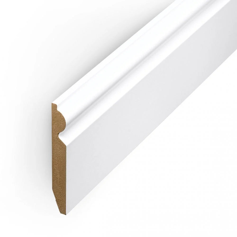 White - 2.4m Torus Laminate Skirting Board - Image 3