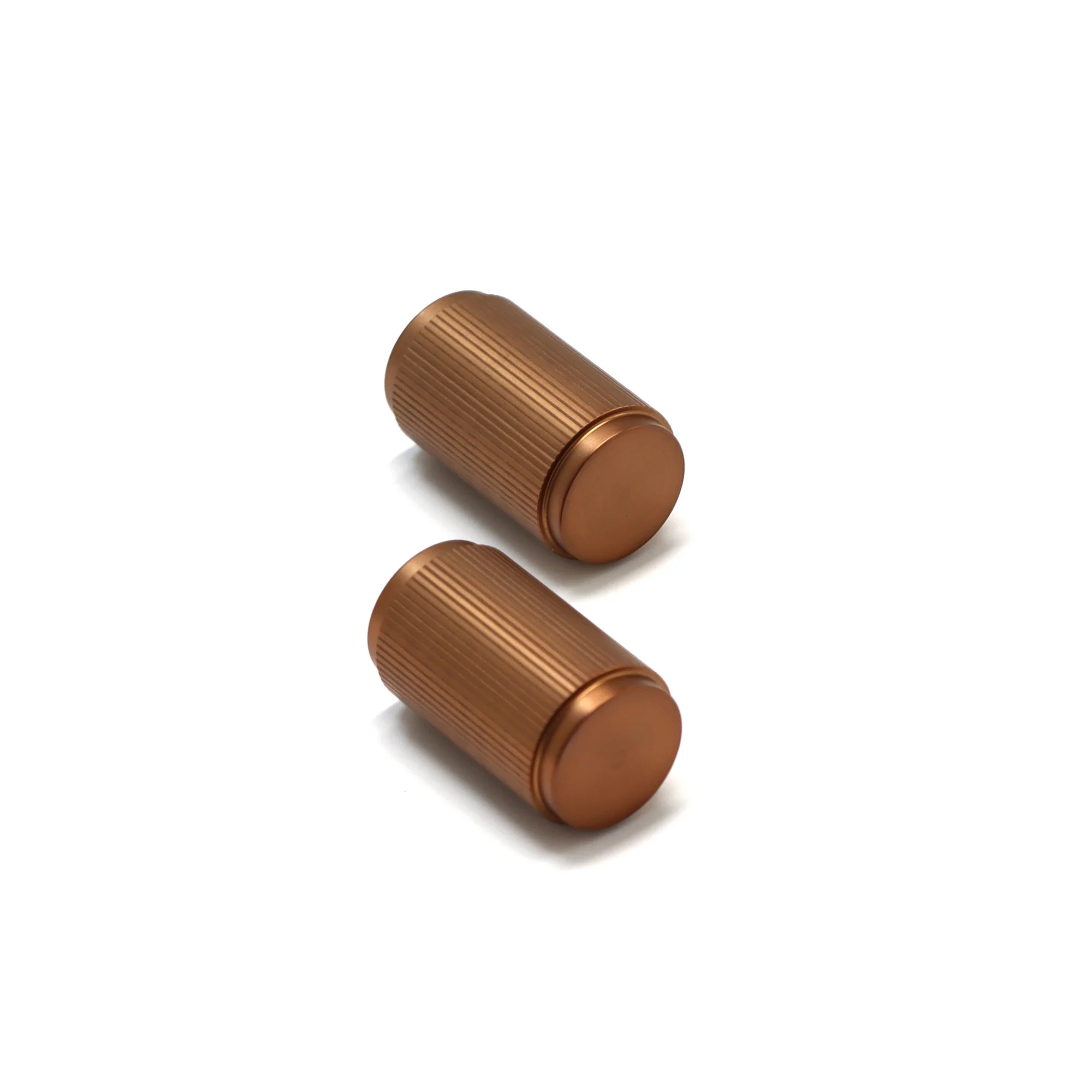 Fluted Large Round Cabinet Door Knob - Rose Gold - Image 4