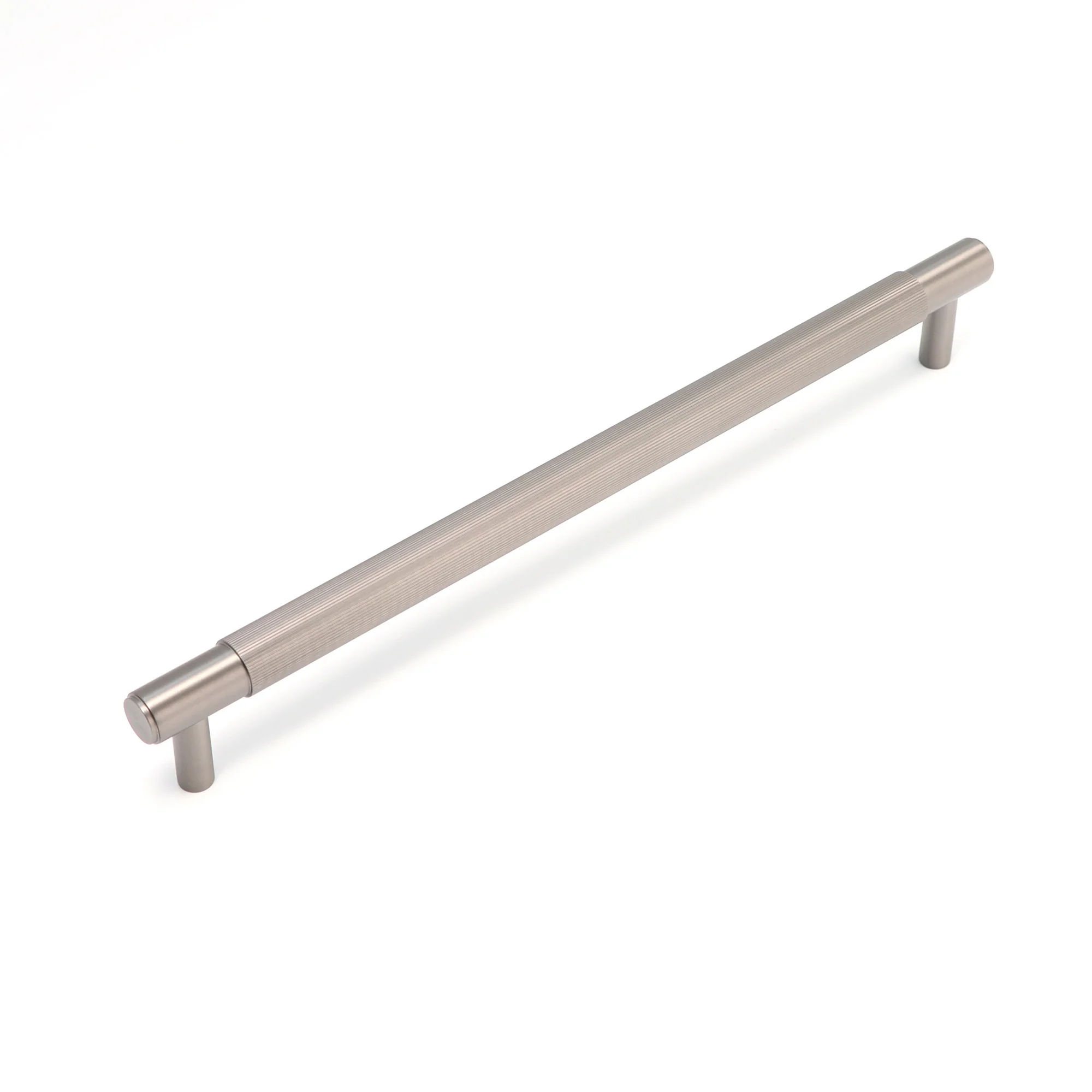 Fluted Large Round T-Bar Pull Handle - Gun Metal - Image 3