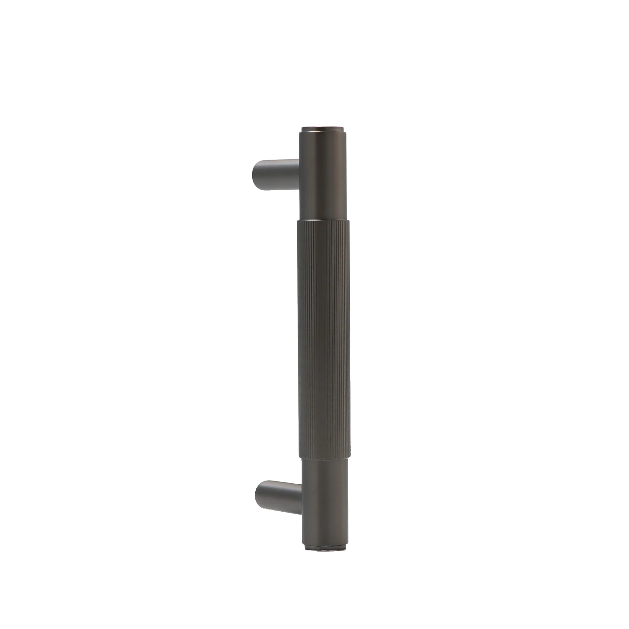 Fluted Small Round T-Bar Pull Handle - Gun Metal